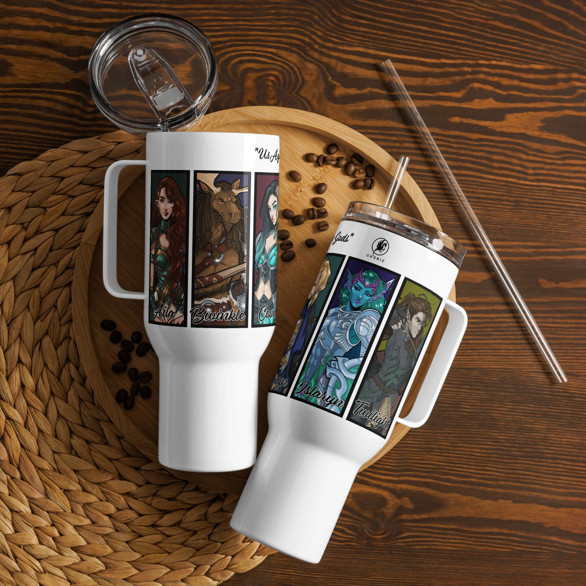 Us Against The Gods Travel Mug
