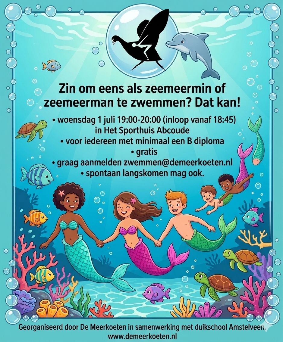 Wil jij zwemmen als zeemeermin of -man?