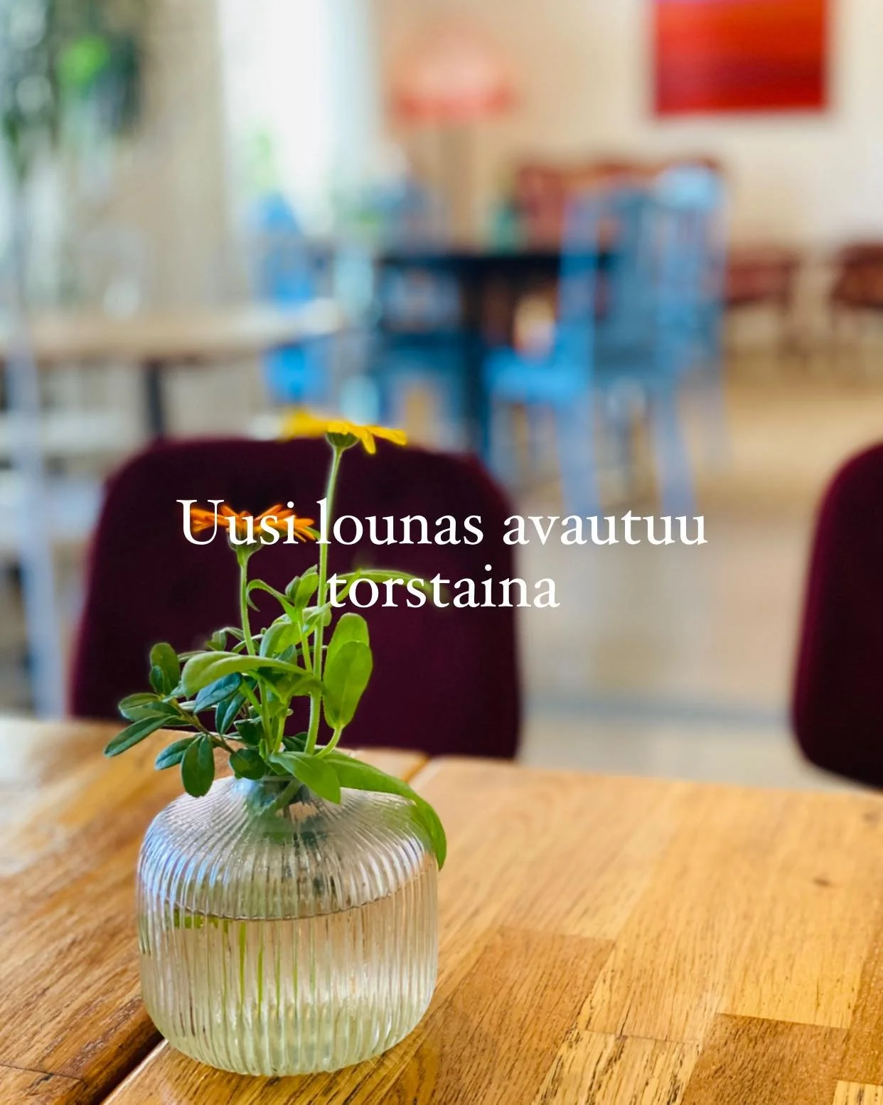 Rymsteeraus torstain uutta lounasta varten on pian valmis. Nähdäänkö silloin? 😊