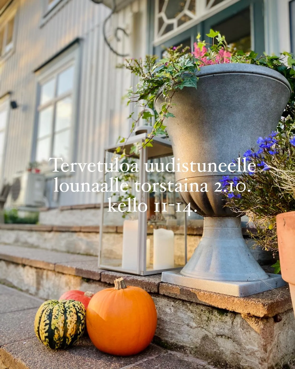 Uudistunut lounas alkaen torstaina 2.10. kun avaamme ovet jälleen. Lämpimästi tervetuloa kello 11-14. 💕