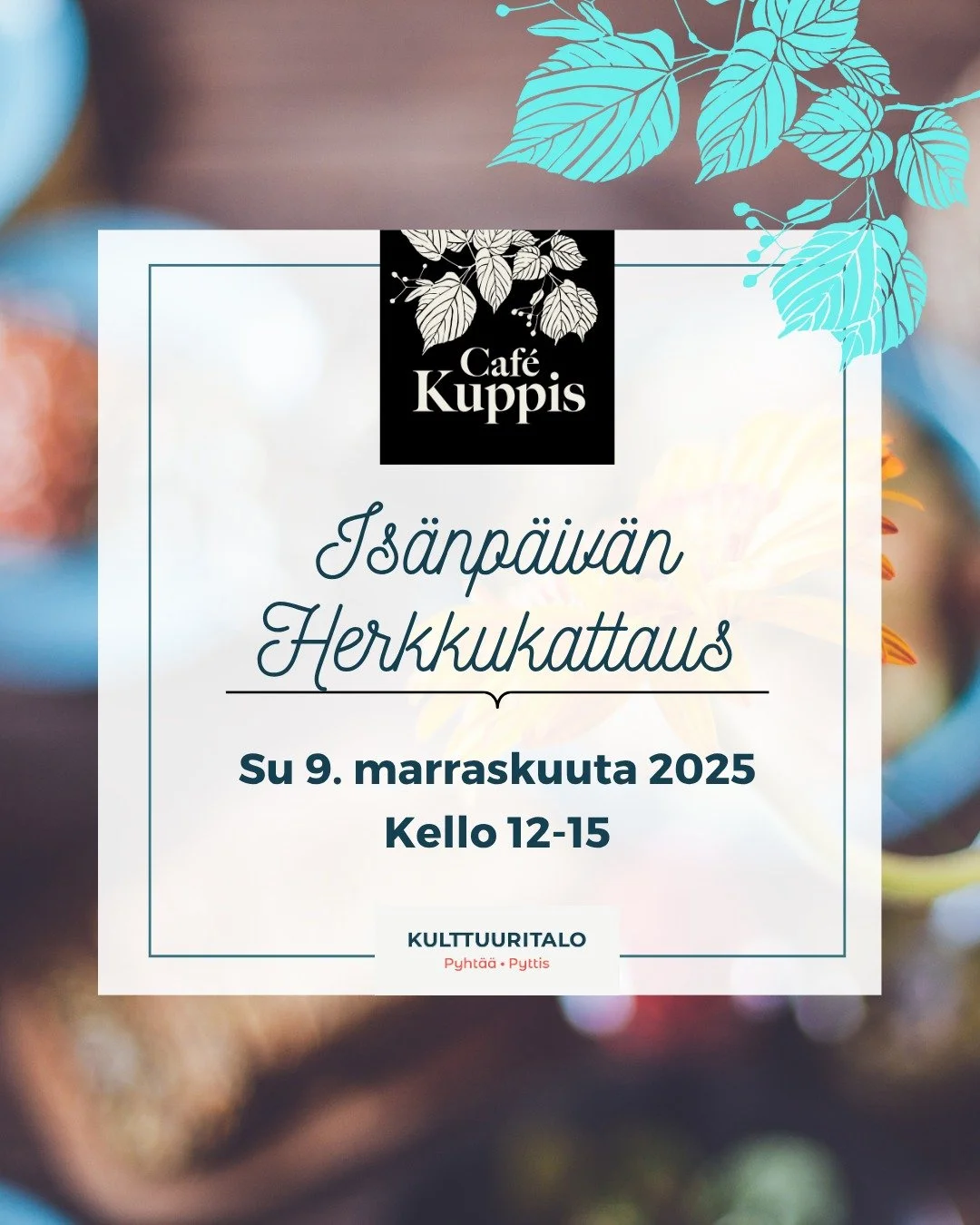 🥂Is&auml;np&auml;iv&auml; l&auml;hestyy, varaa nyt Kuppiksesta is&auml;np&auml;iv&auml;n herkkukattaus. L&auml;mpim&auml;sti tervetuloa koko perheen voimin.

🥂Menu
Alkuruokap&ouml;yd&auml;ss&auml;
- Vihersalaattia ja sitrusvinegretti&auml; M, G
- K
