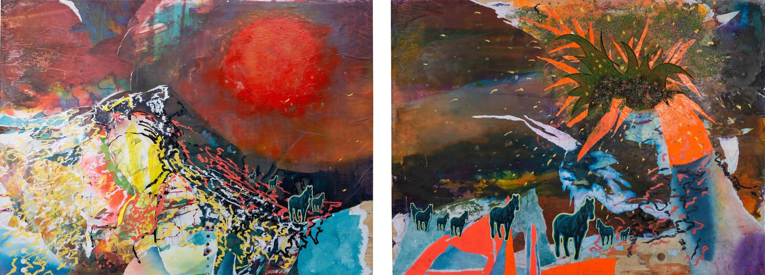 "Mehr Das als Dass", year: 2021, 2 x 155 x 114 cm. 