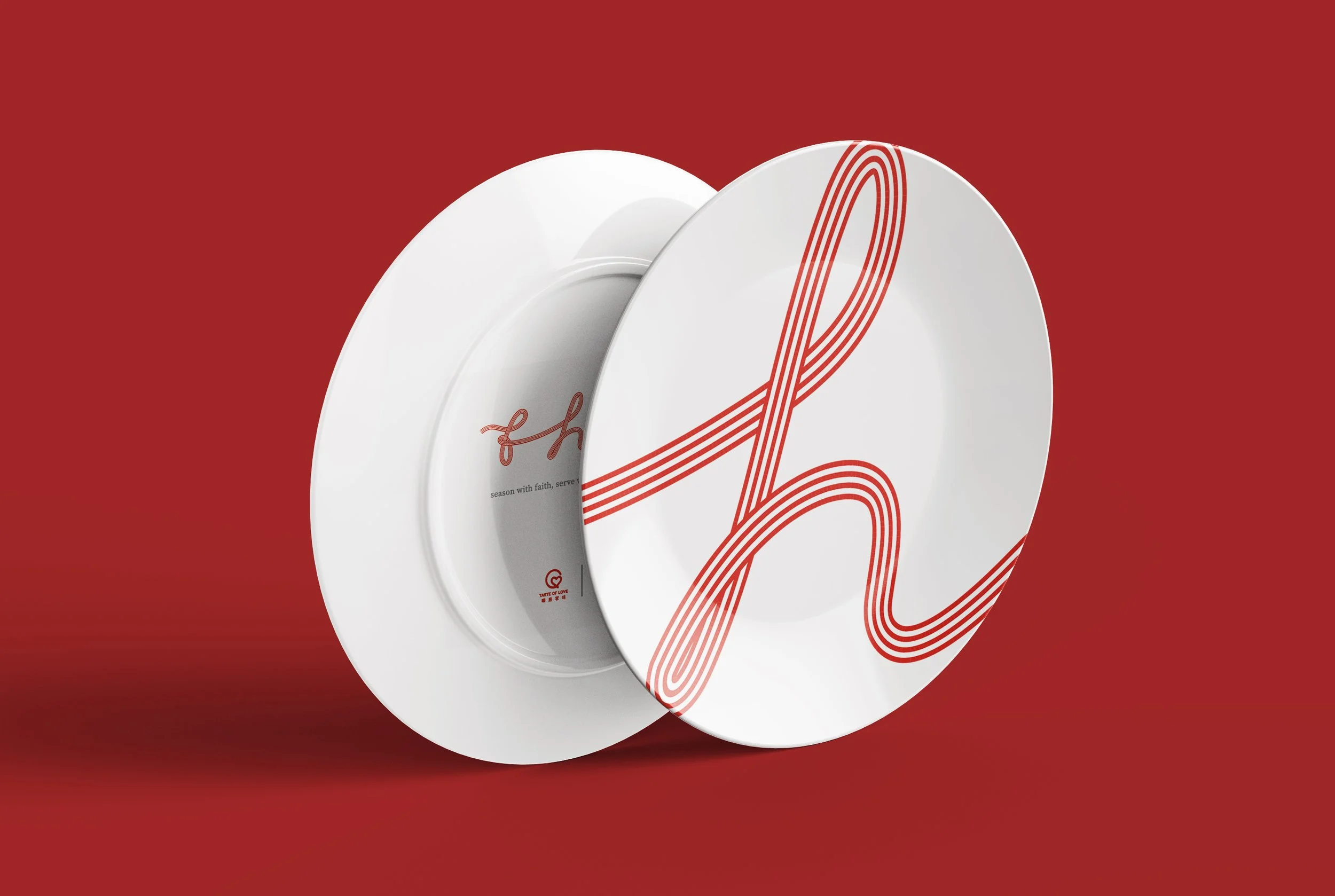 JIA and Taste of Love co-designed Faith, Hope, Love charity tableware gift set