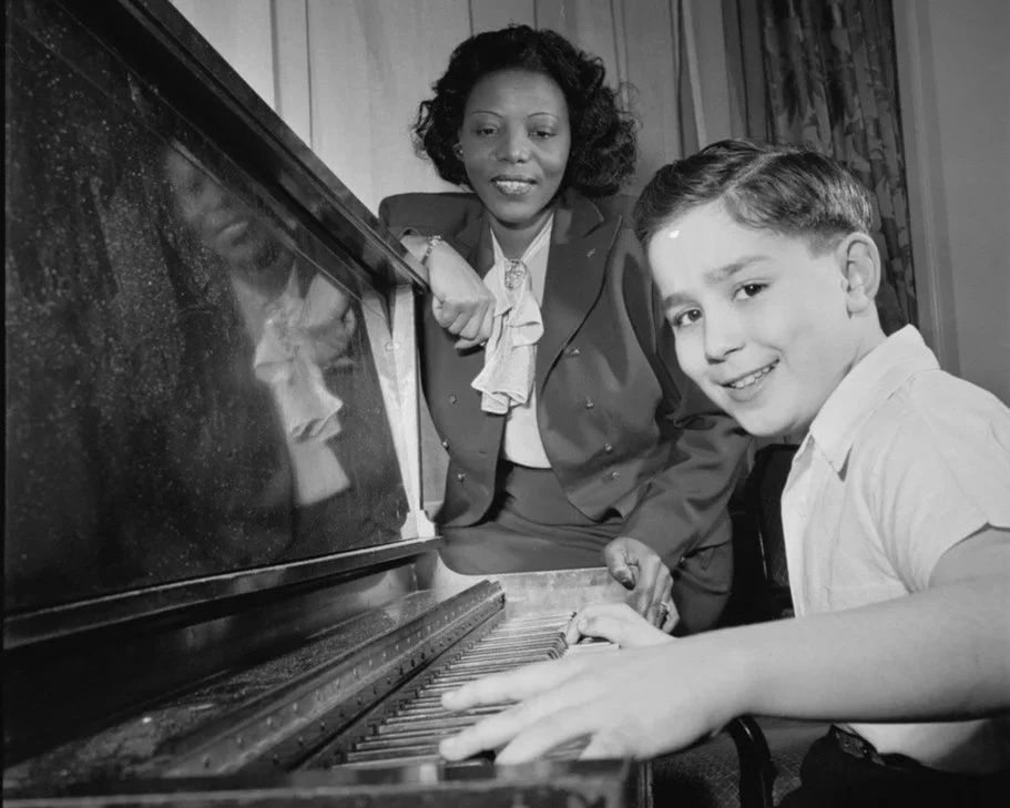 Mary Lou Williams and piano student Roger Barnett
