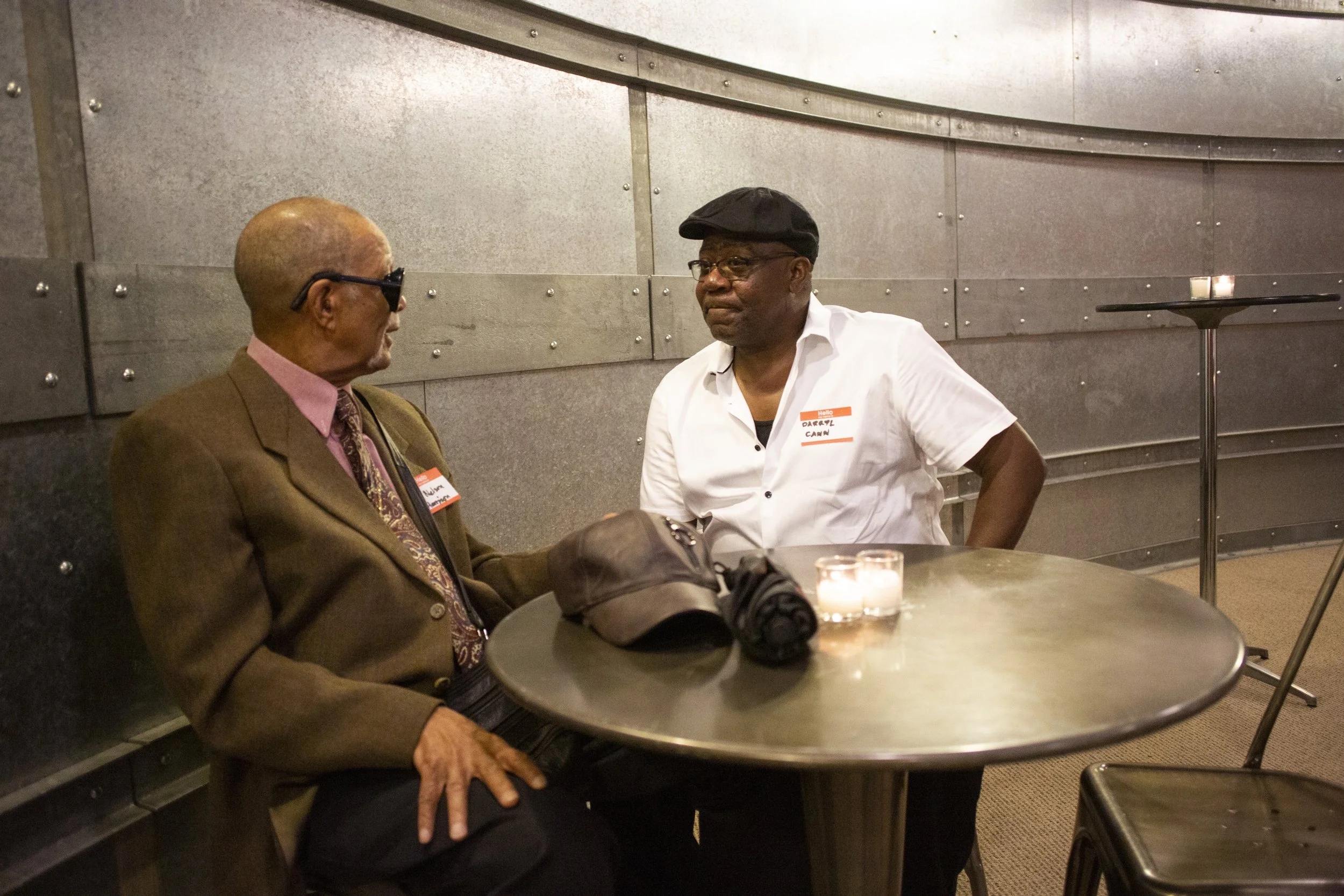 Dr. Nelson Harrison and Darryl chatting.