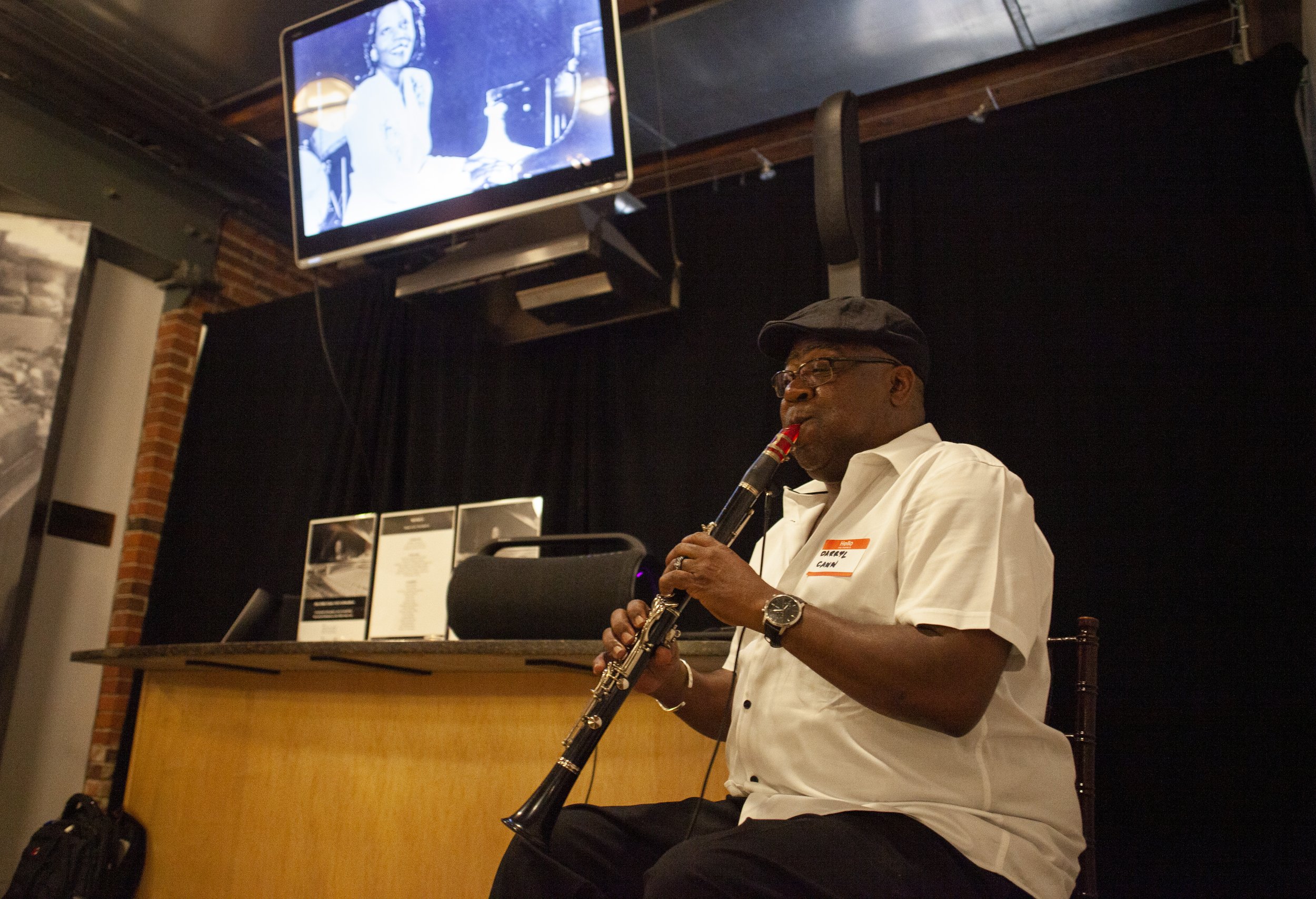  Darryl playing the clarinet.