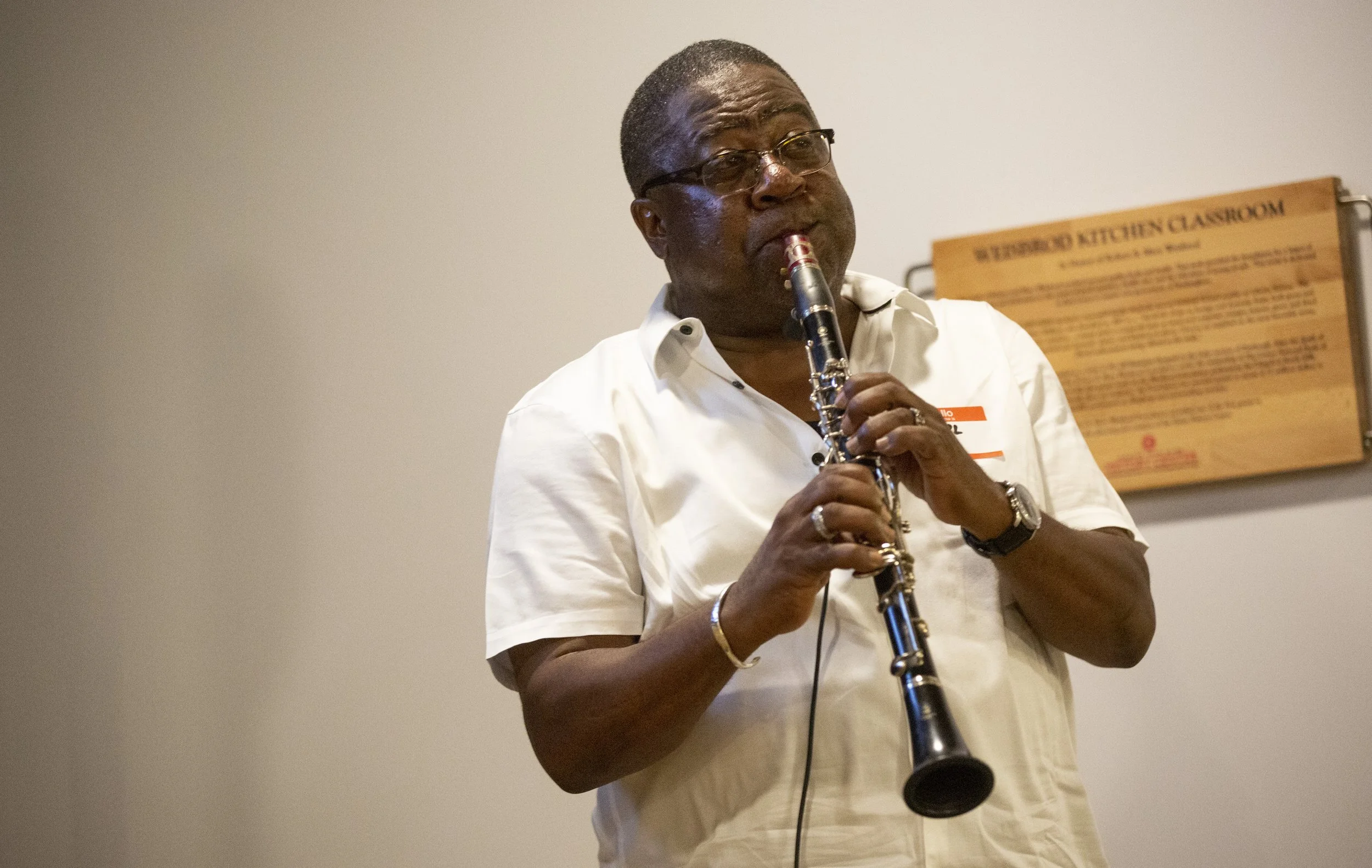Darryl Cann playing the clarinet. Photo Credit: Emily Matthews