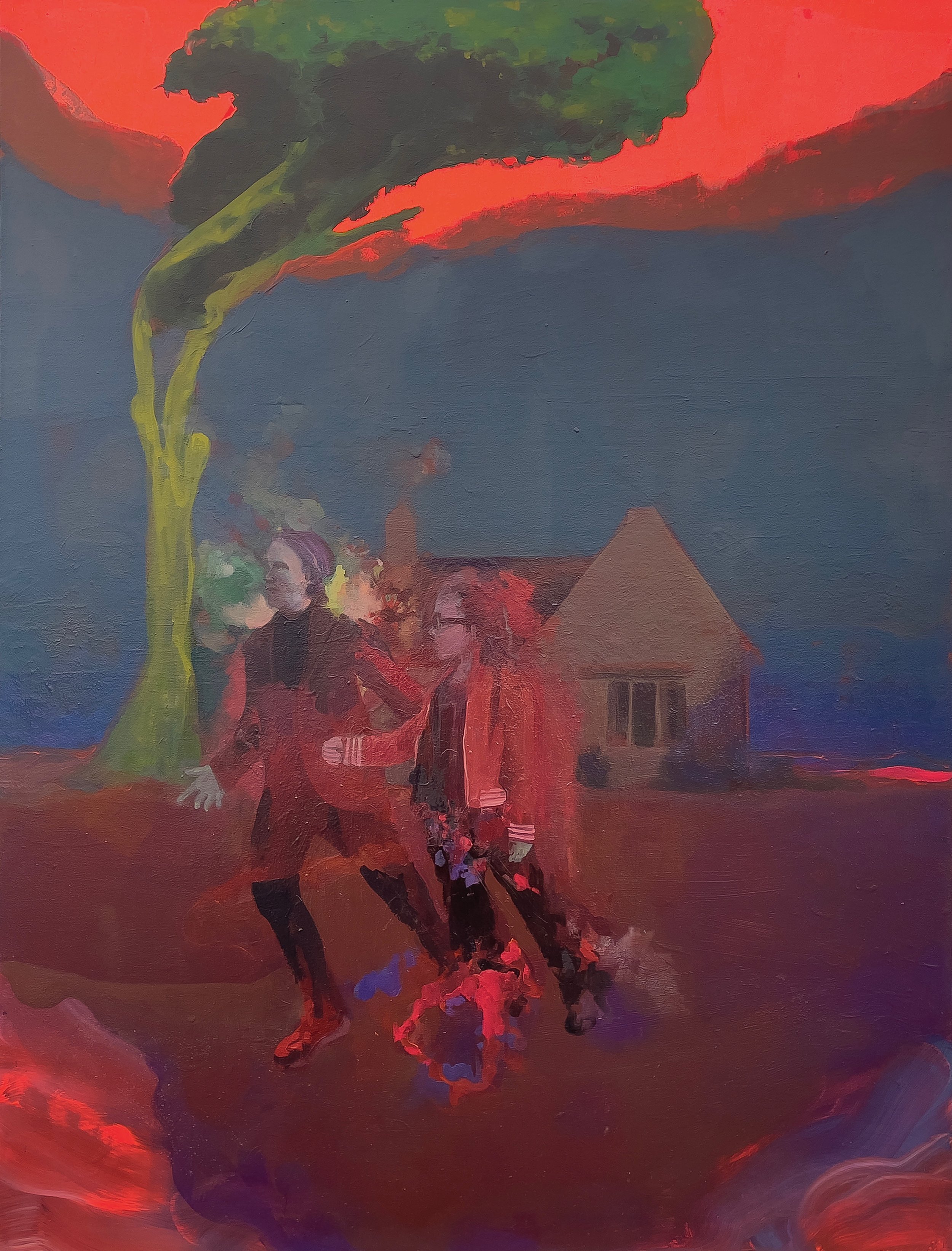 Entre chien et Loup-huiles sur toile-97c130cm-2026
