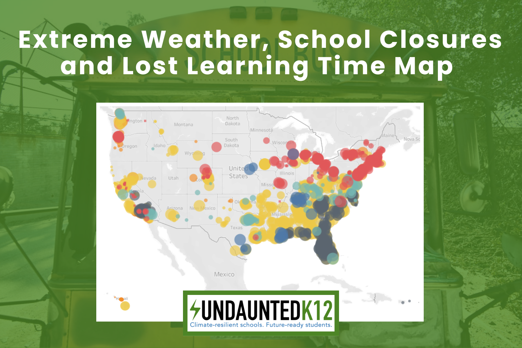 Lost Learning Time Map demonstrates how extreme weather is reshaping U.S. public schools