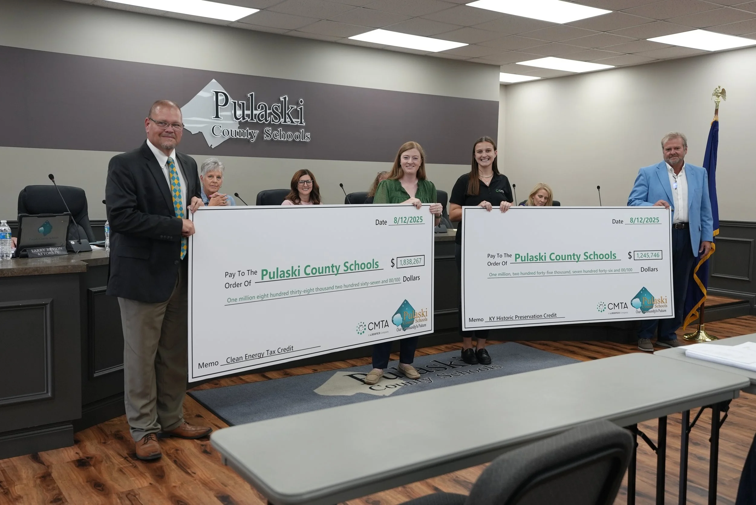 Pulaski County Schools in Kentucky receives a $1,838,267 check!
