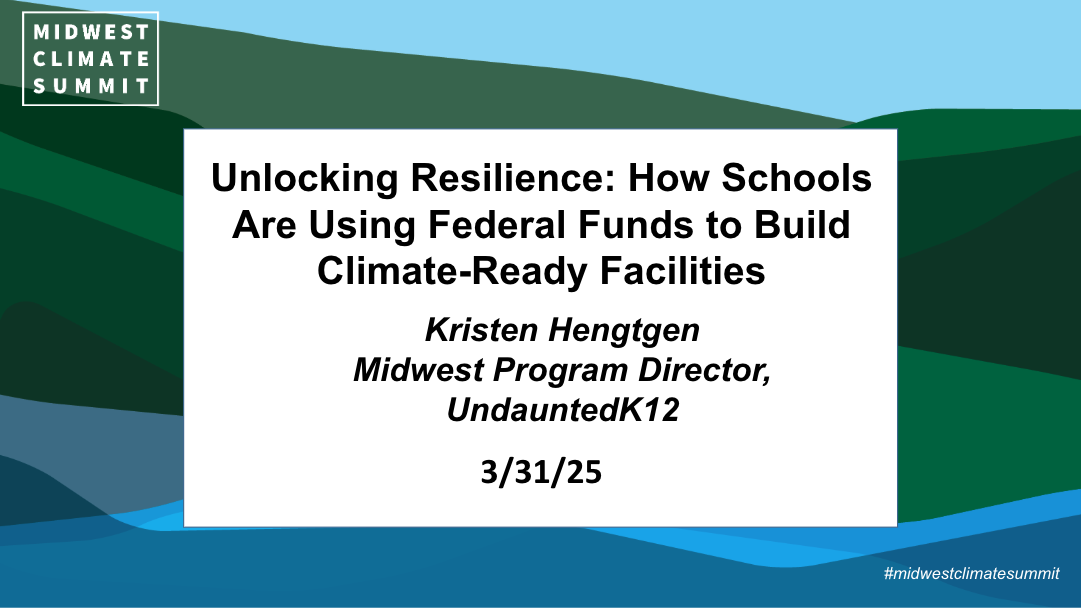 Highlighting school districts across the Midwest at the 2026 Midwest Climate Summit