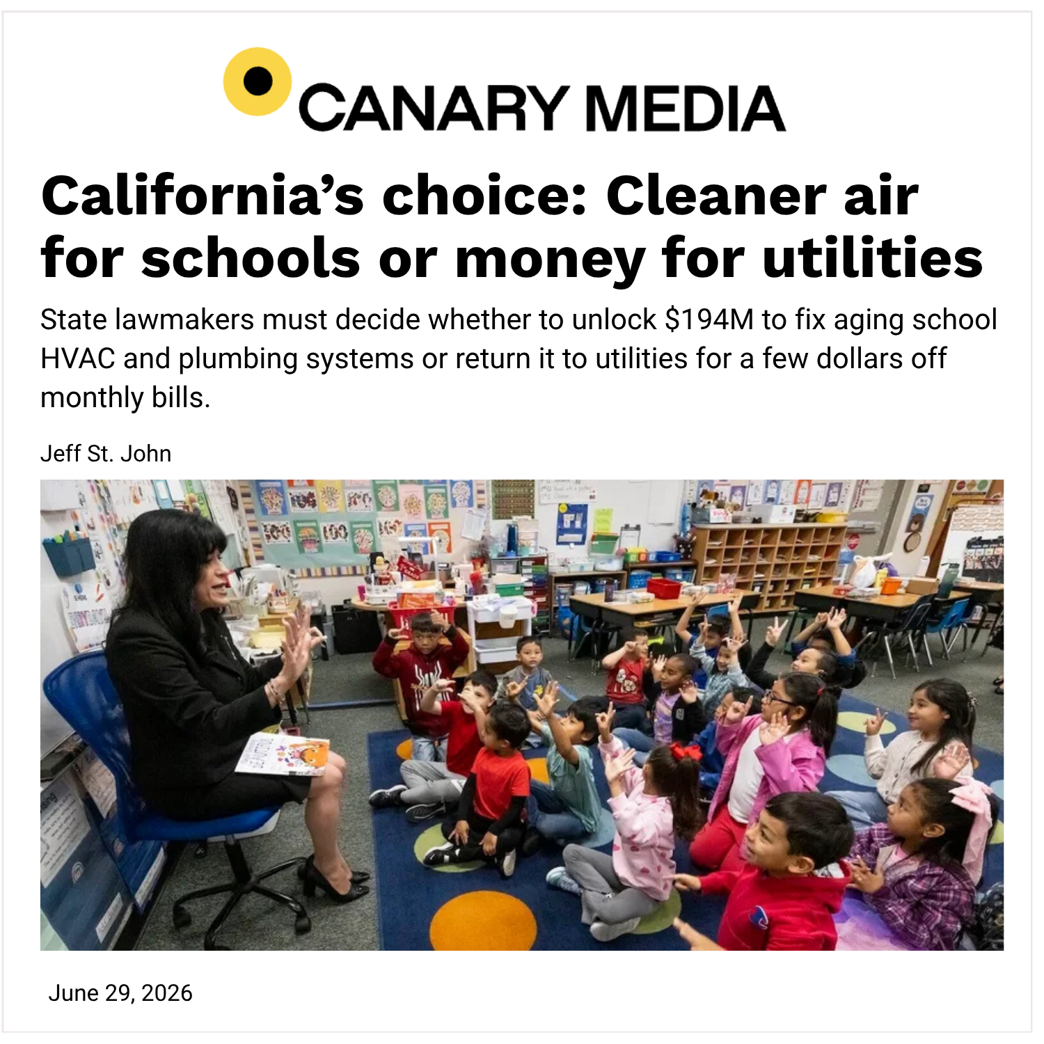 California’s Choice: Cleaner Air for Schools or Money for Utilities