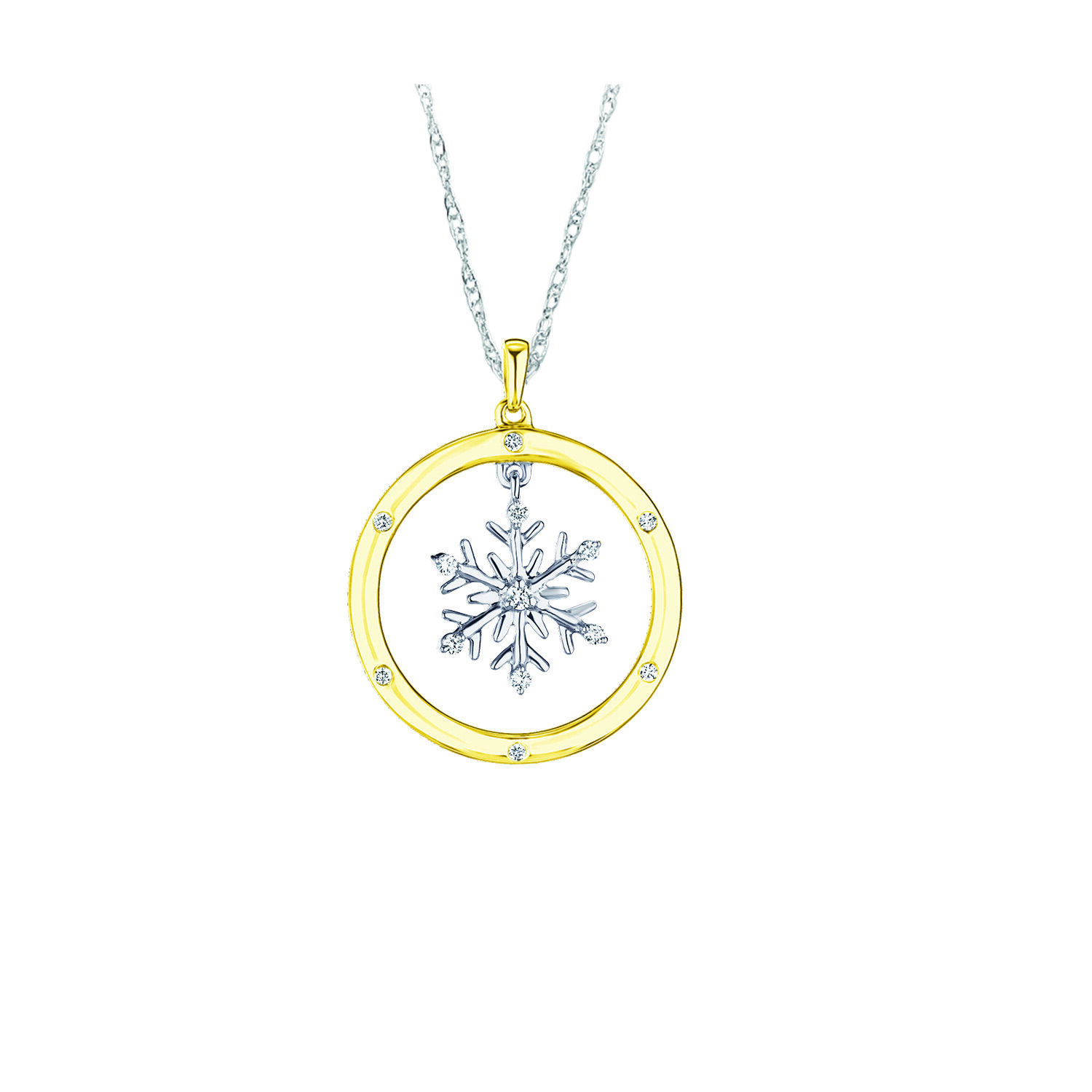 Snowflake Pendant Horse Eye Shaped Moissan Diamond Necklace