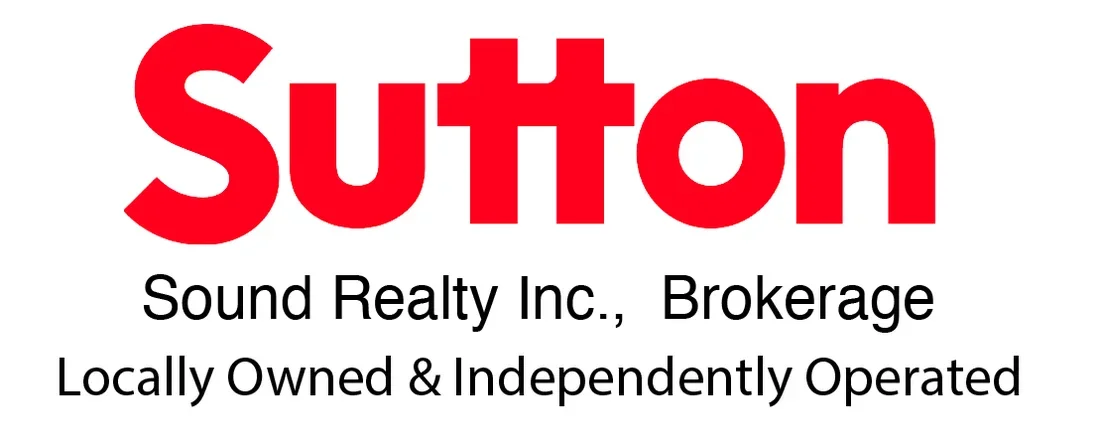 Sutton Sound Realty Inc. brokerage logo with large red text and smaller black text indicating locally owned and independently operated.