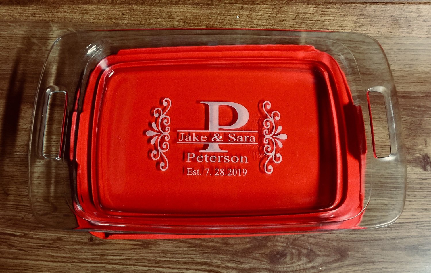 Made With Love Personalized Casserole Baking Dish, Personalized Cookware,  Personalized Mother's Day Gift 