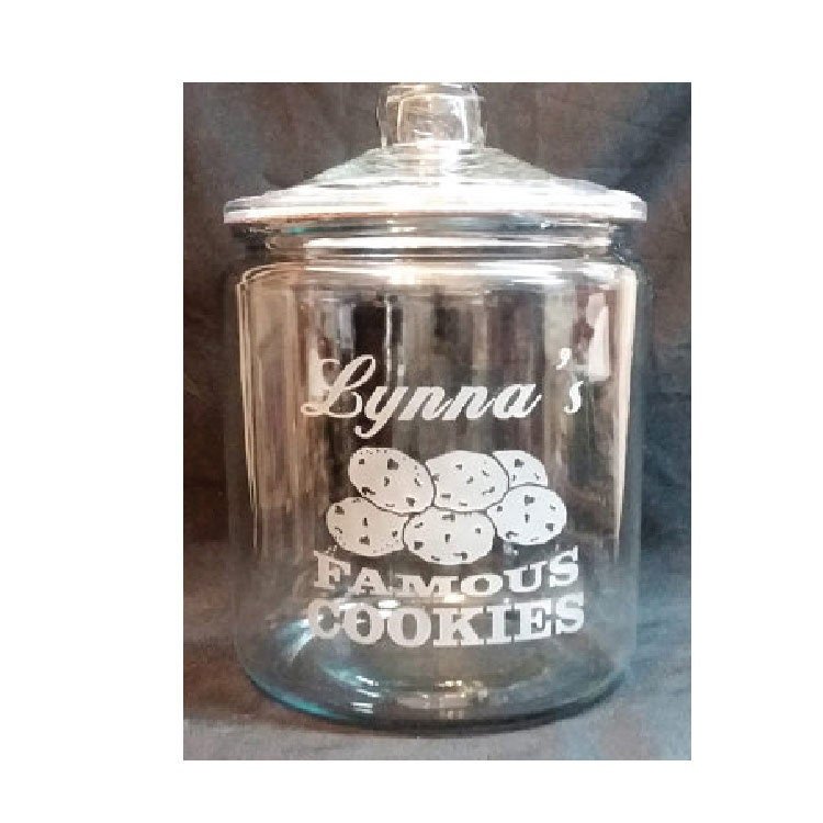 Grandma Cookie Jar, Glass Treats Container, Mom Personalized