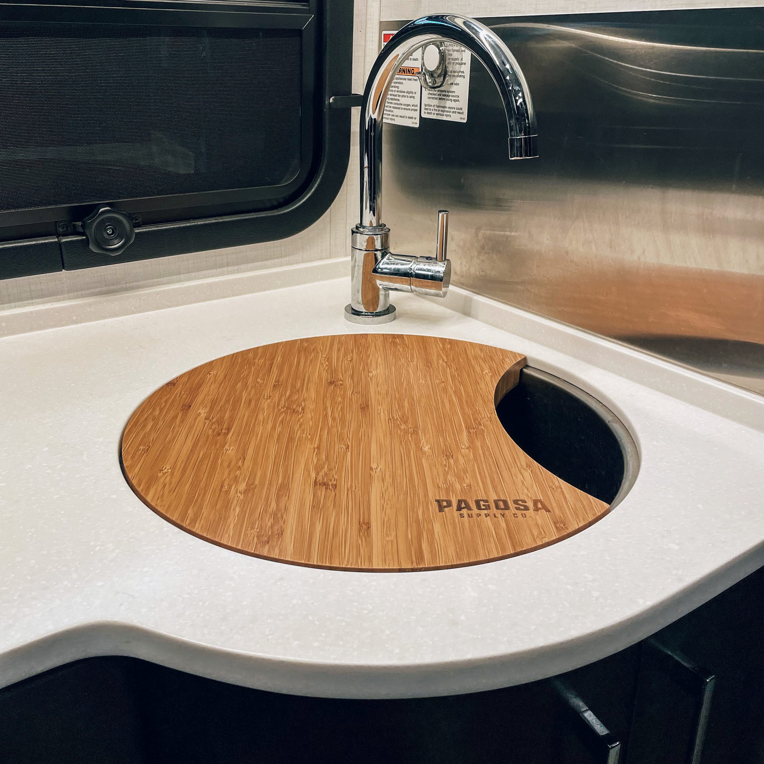 Bamboo Cutting Board / Sink Cover for Leisure Travel Vans
