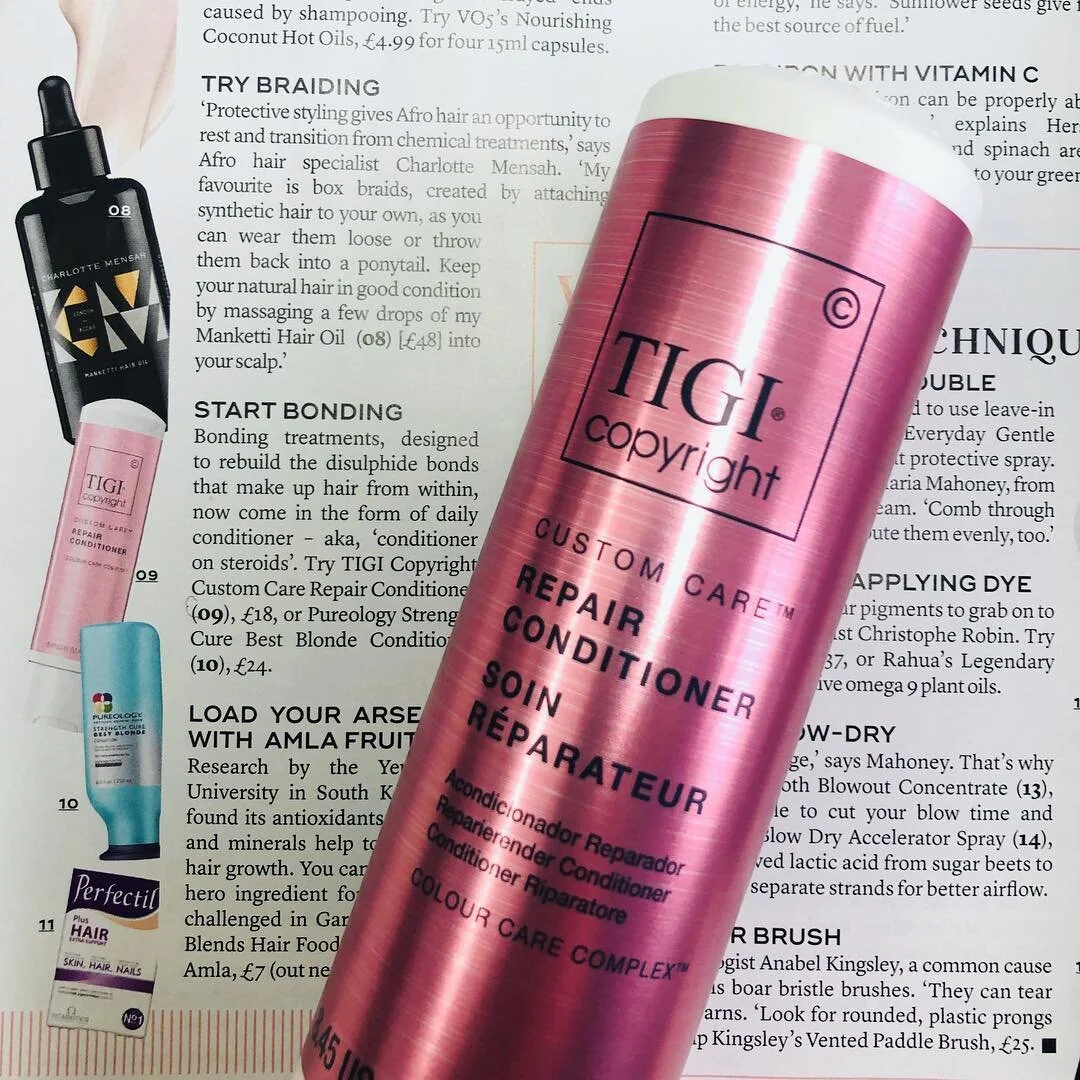 Best ever #MondayMotivation seeing our #TIGIcopyright #RepairConditioner starring 🏆⭐️ on @marieclaireuk #HairAwards 💖 Well done dream team @tigicopyright @tigiprofessionals &bull;
&bull;
&bull;
&bull;
&bull;
#haircare #healthyhair #hairlife #hairpr