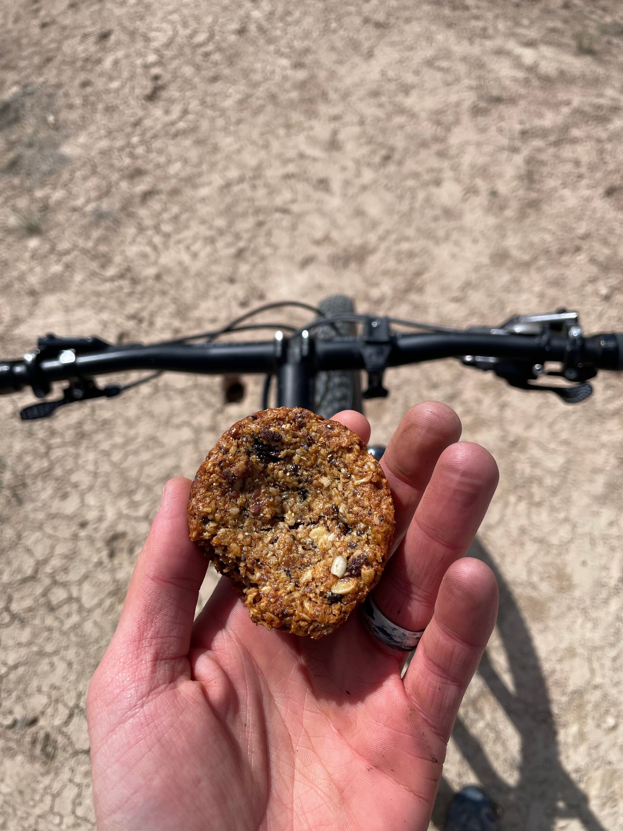 Enjoying an aussie bite on my bike in Eagle, CO