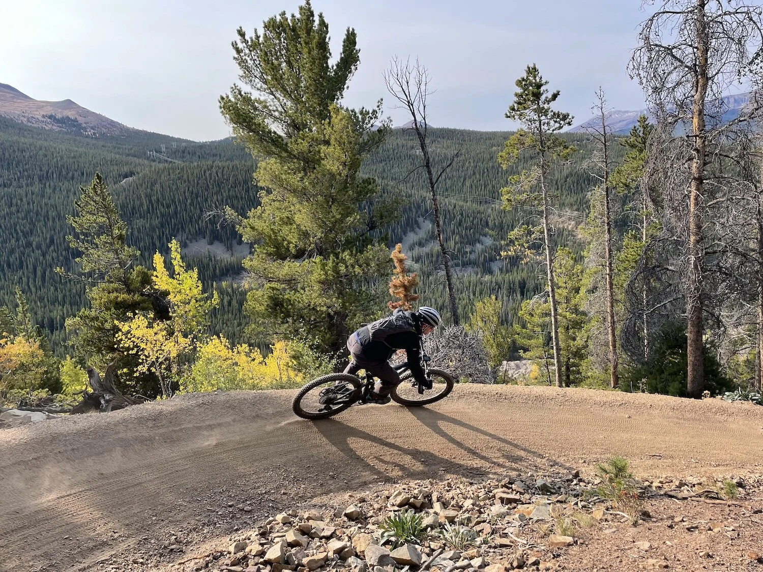 Me riding down sidedoor trail in breckenridge