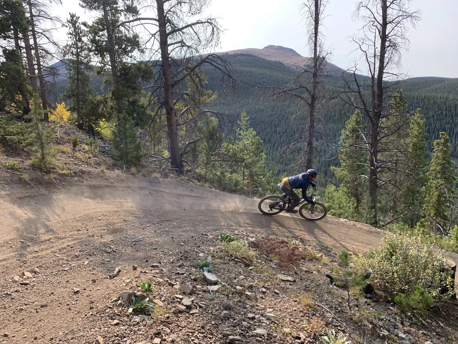 Me riding around a berm on sidedoor trail