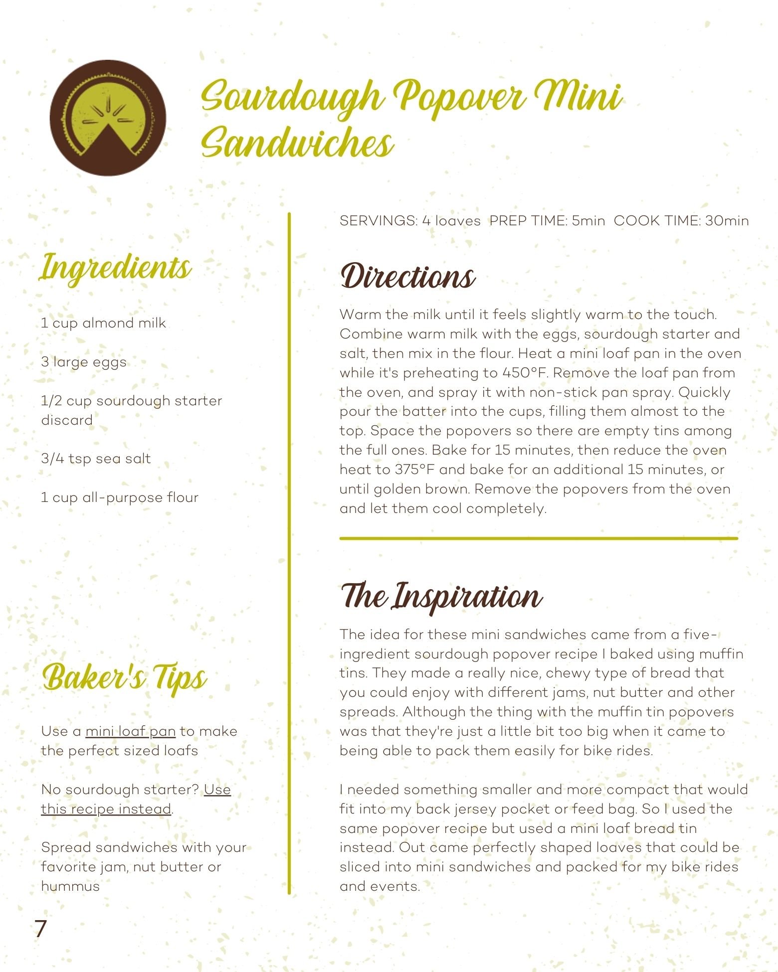 40 Homemade Cycling Snacks Sourdough Popover Mini Sandwiches Recipe