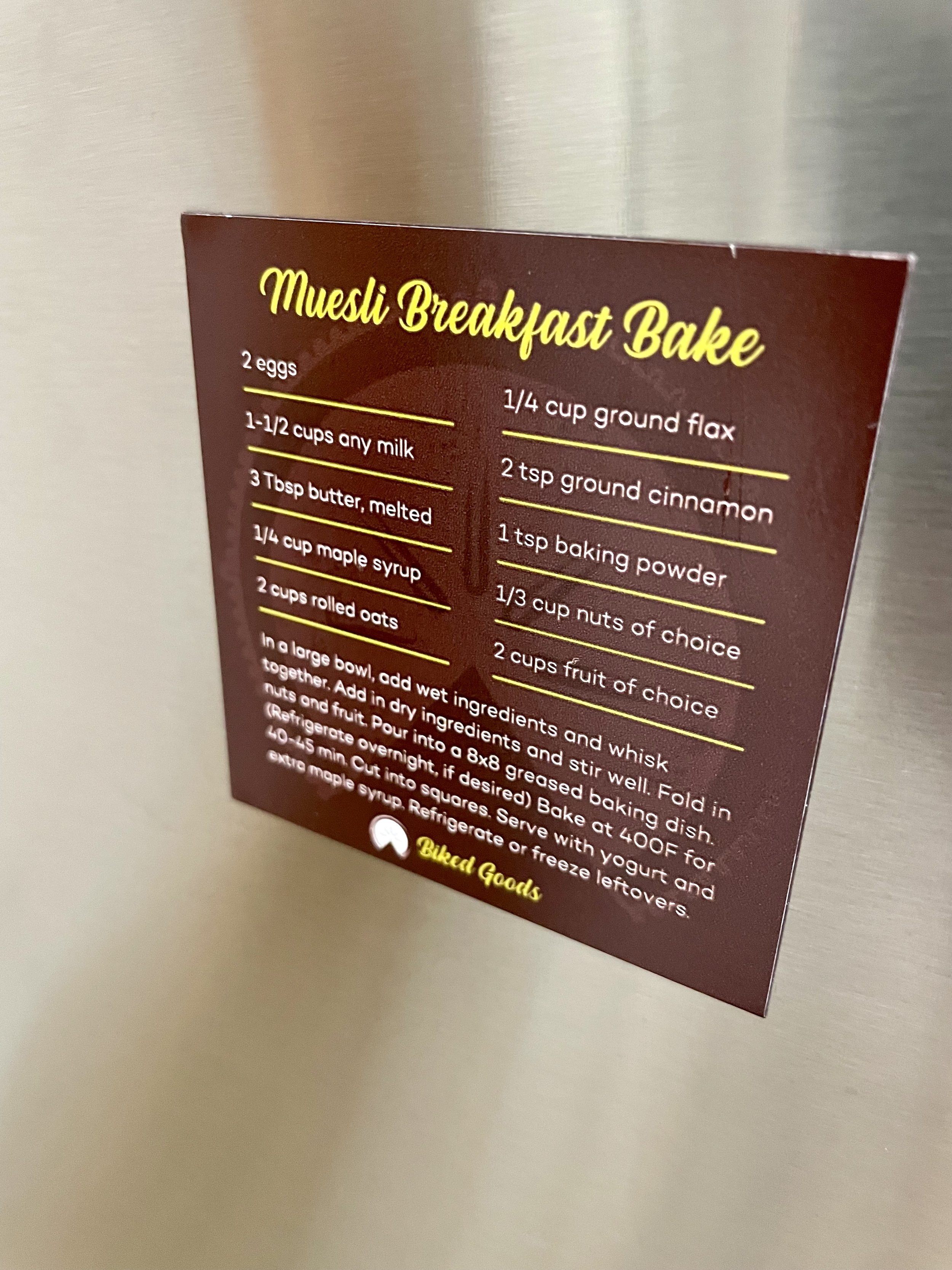 Muesli Breakfast Bake Recipe Magnet