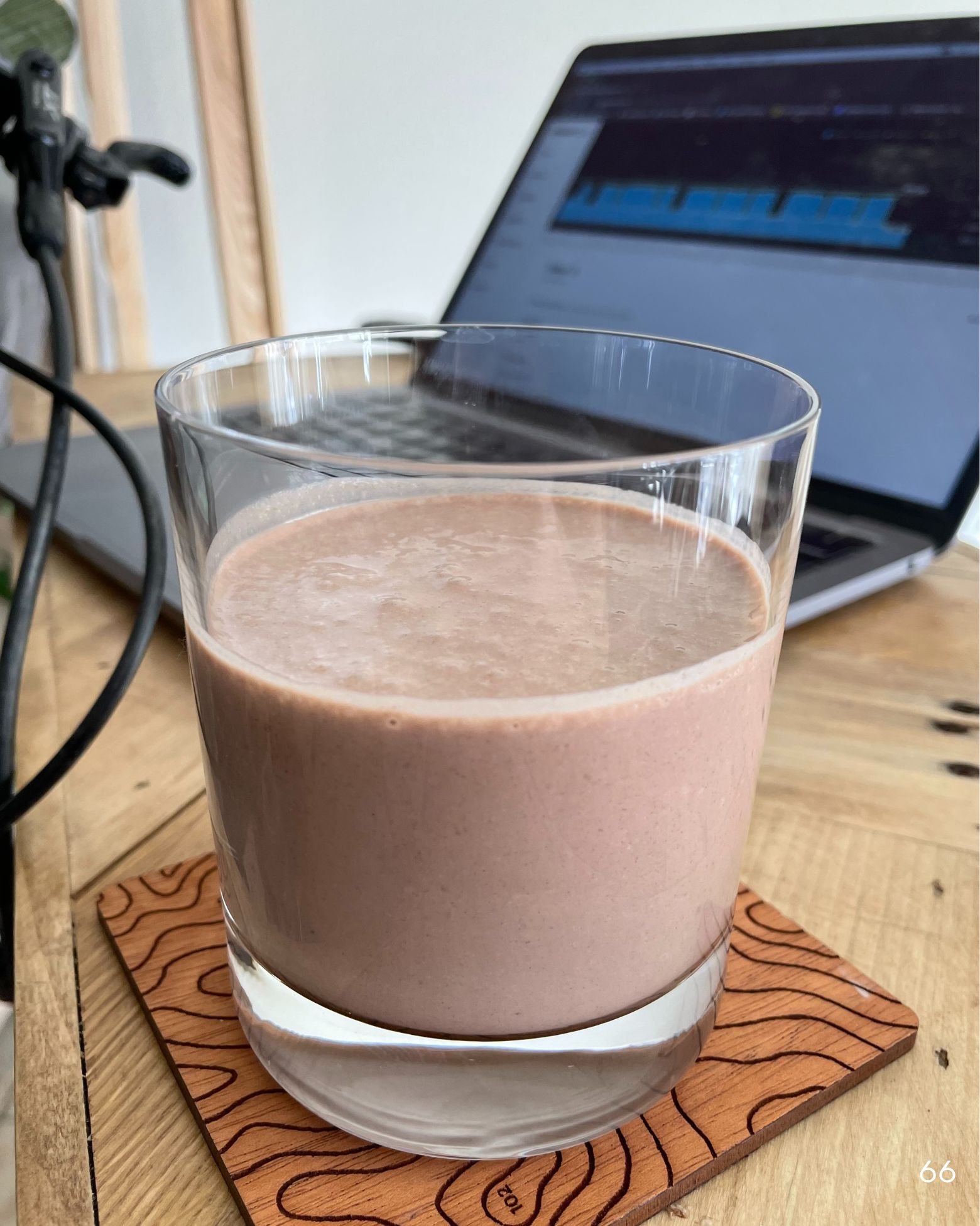 Chocolate Cashew Recovery Shake in a glass