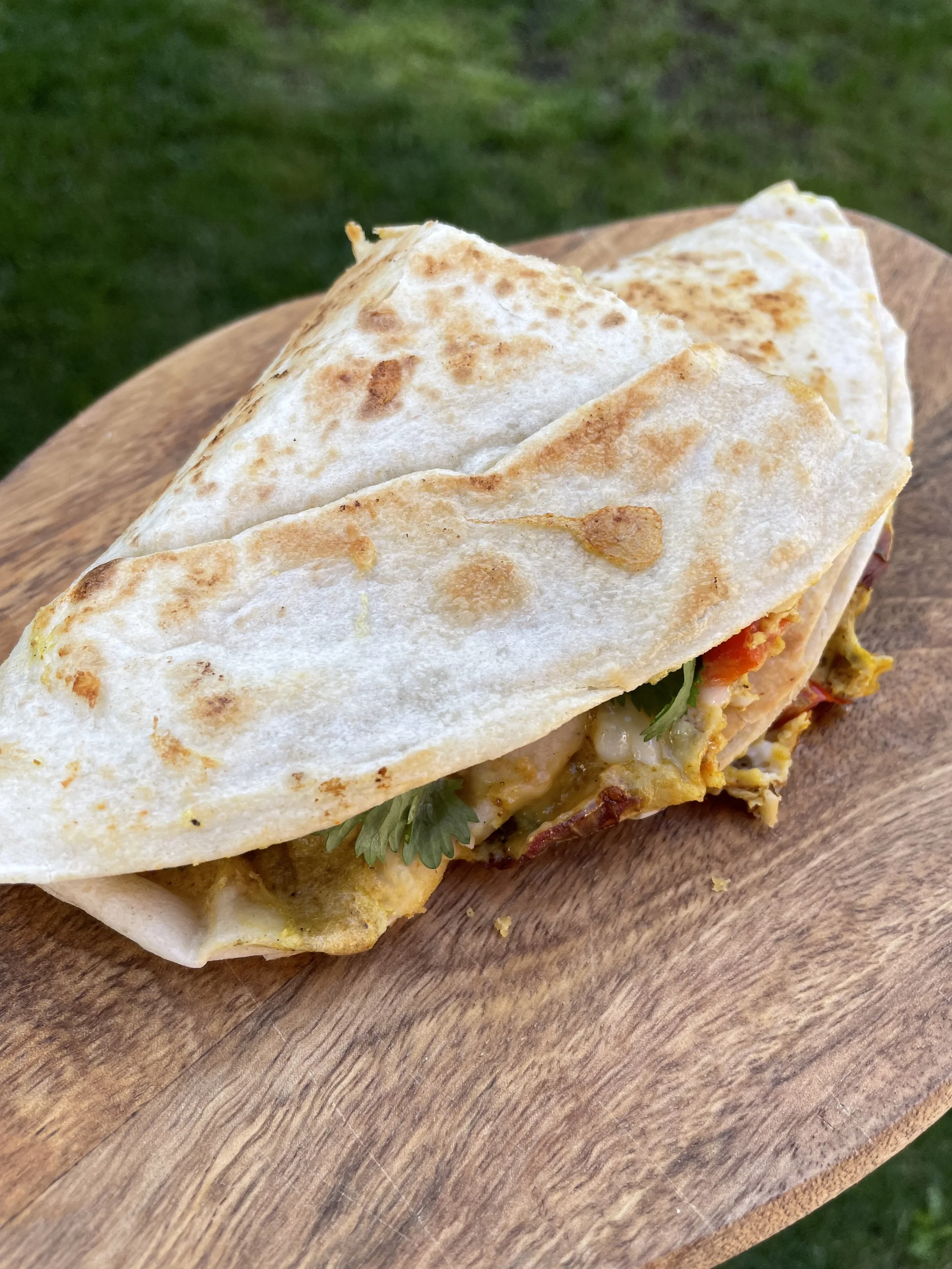 Curried Egg Breakfast Quesadilla