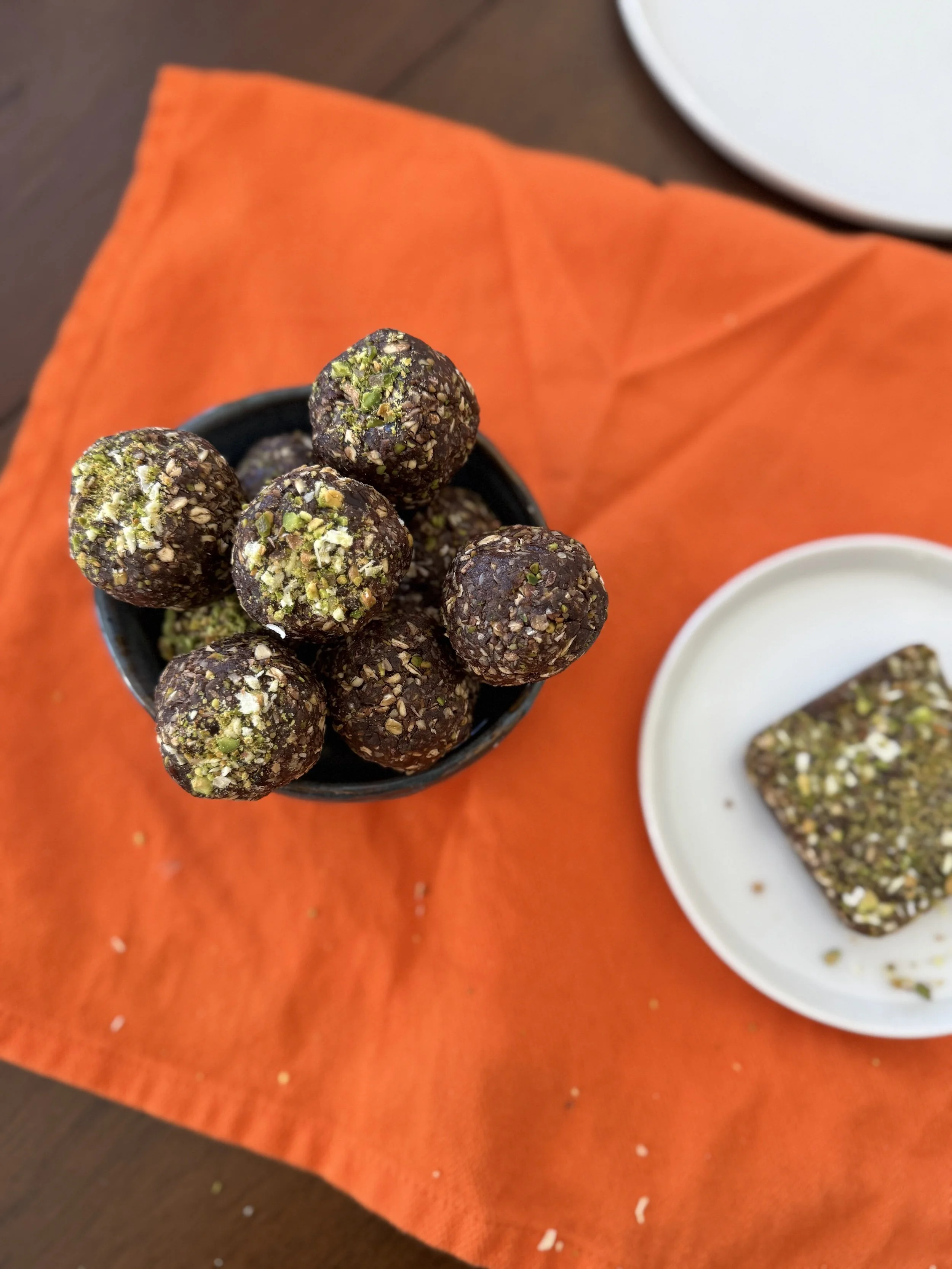 Dubai Chocolate Energy Balls or Bars