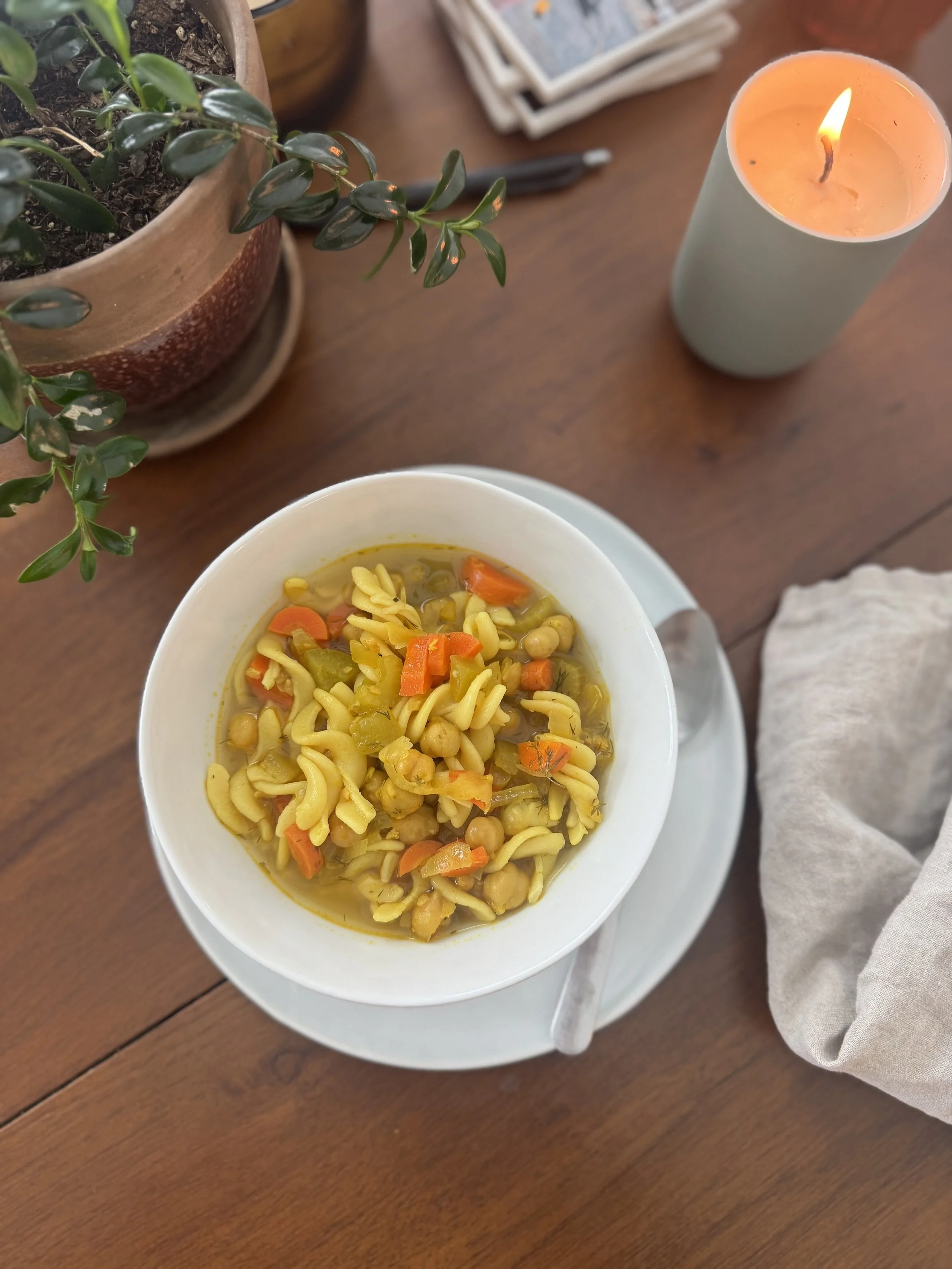 Chickpea Noodle Soup