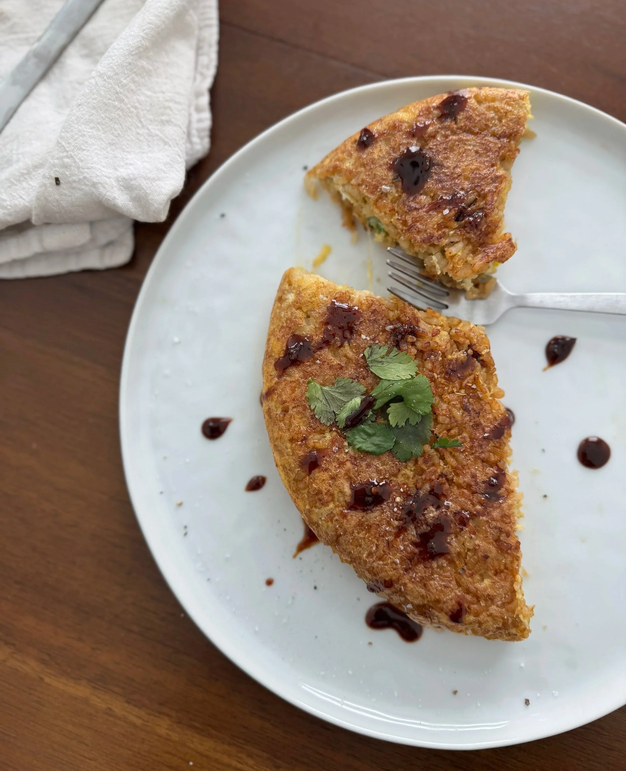 Crispy Fried Rice Omelette