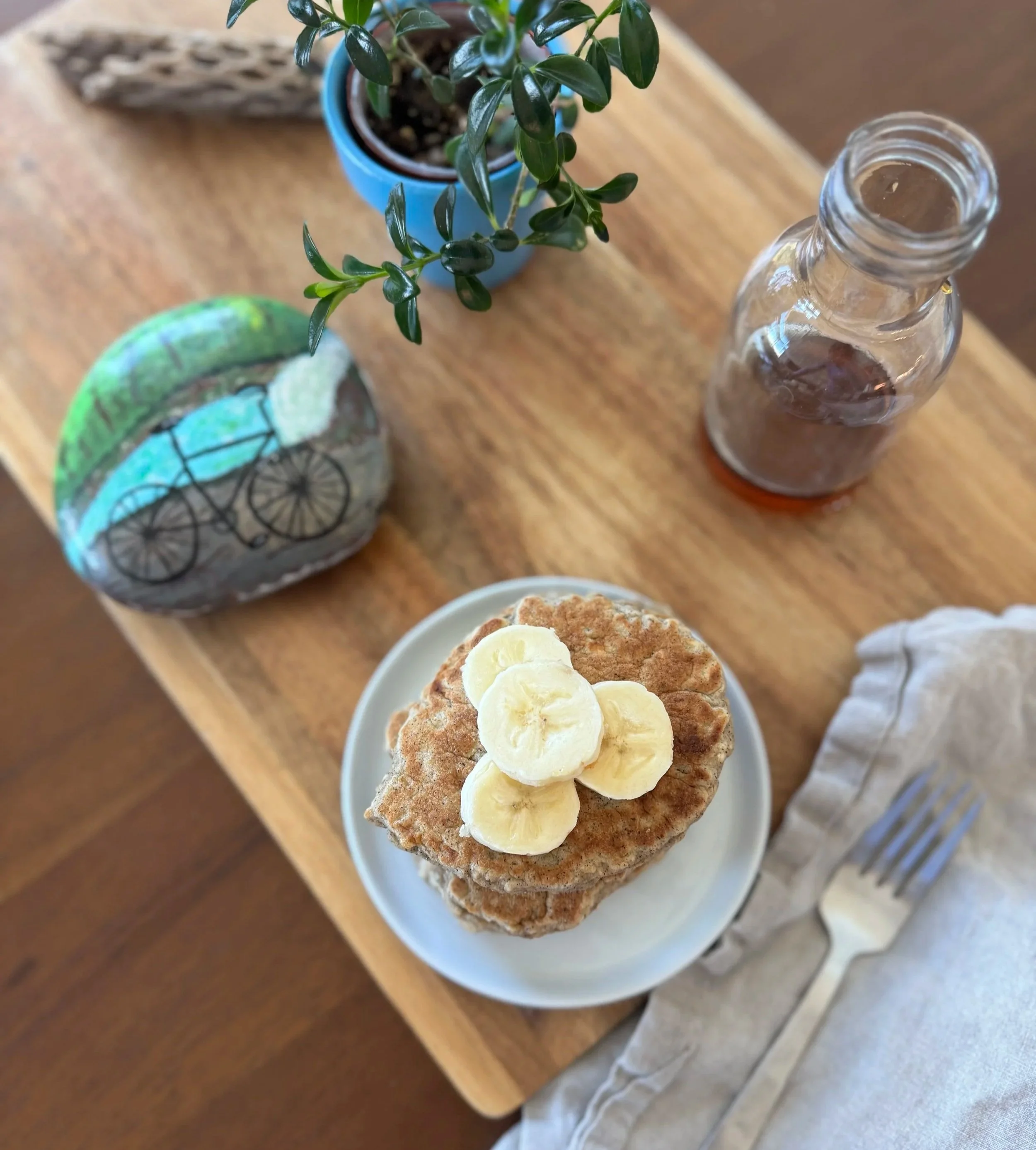 Whole Grain Banana Pancakes