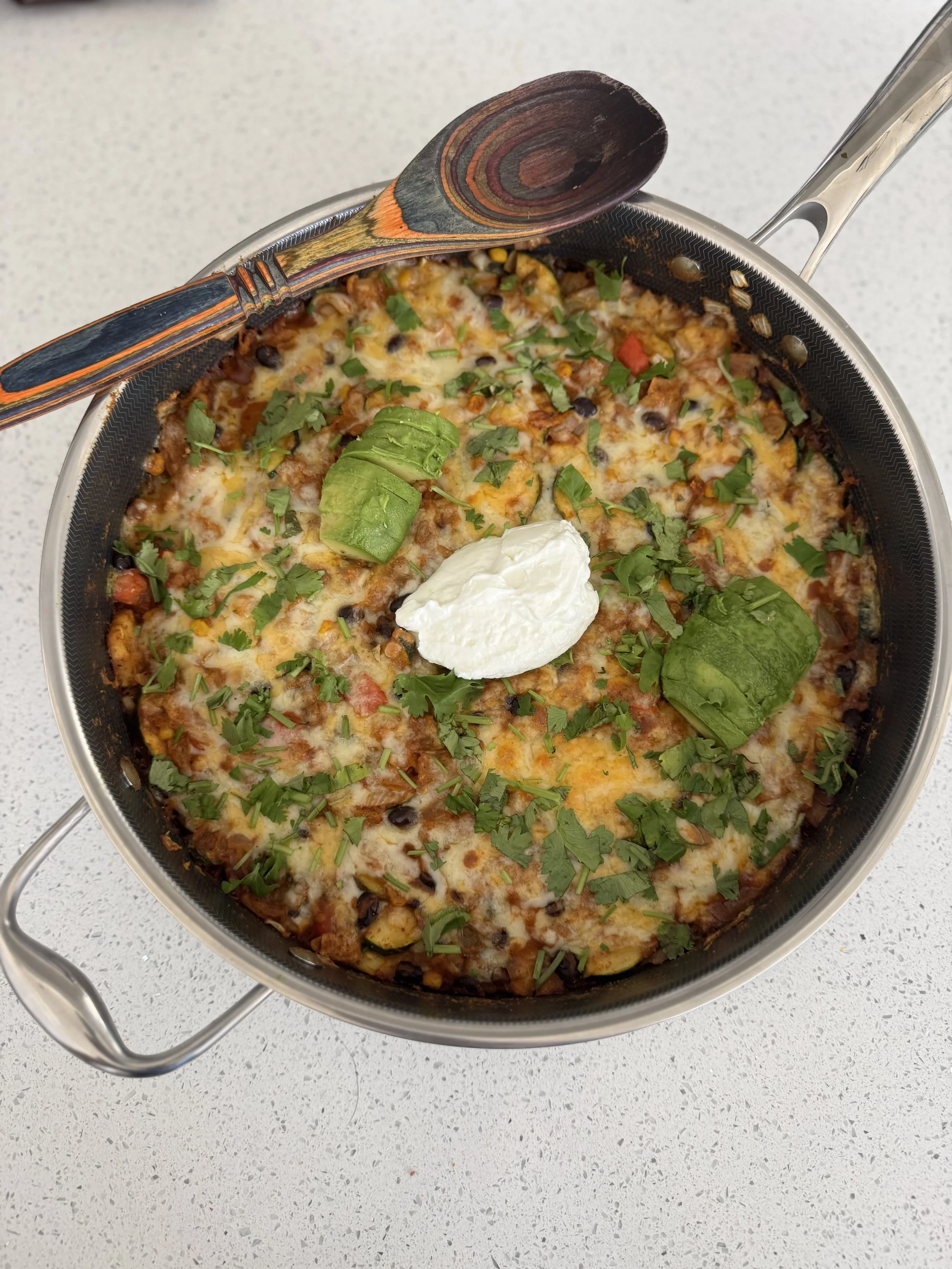 One-Pan Veggie Enchilada Casserole