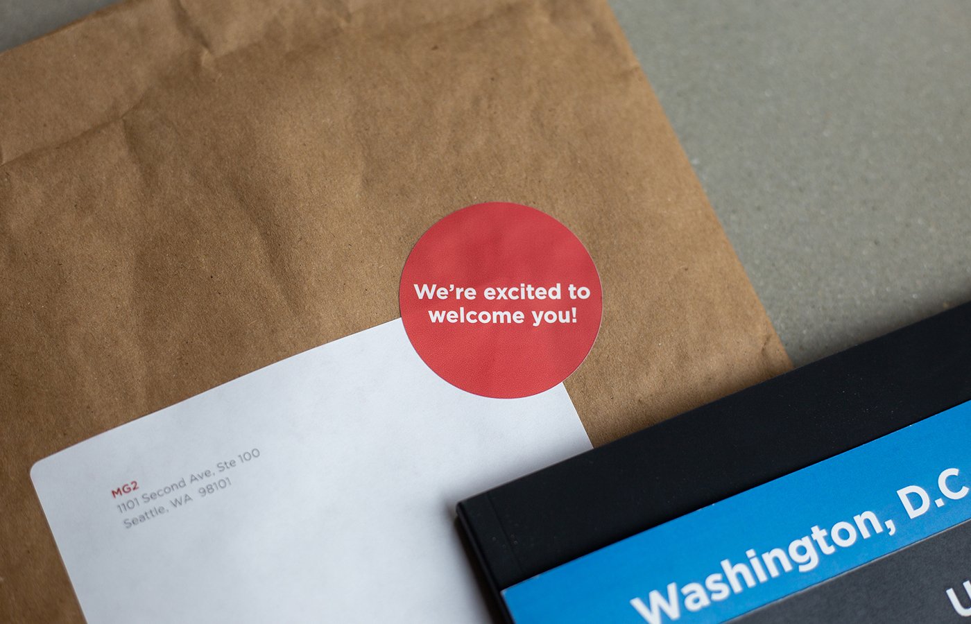 Welcome kit envelope