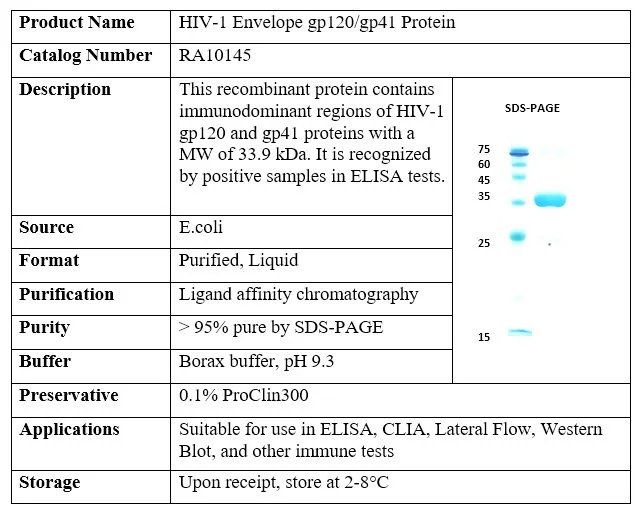 HIV-1 Envelope gp120/gp41 Recombinant Protein