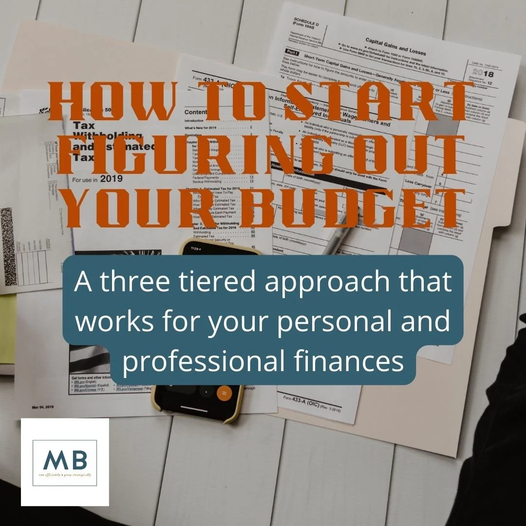 How to begin building a budget: A three tiered approach that works for your personal and business finances.