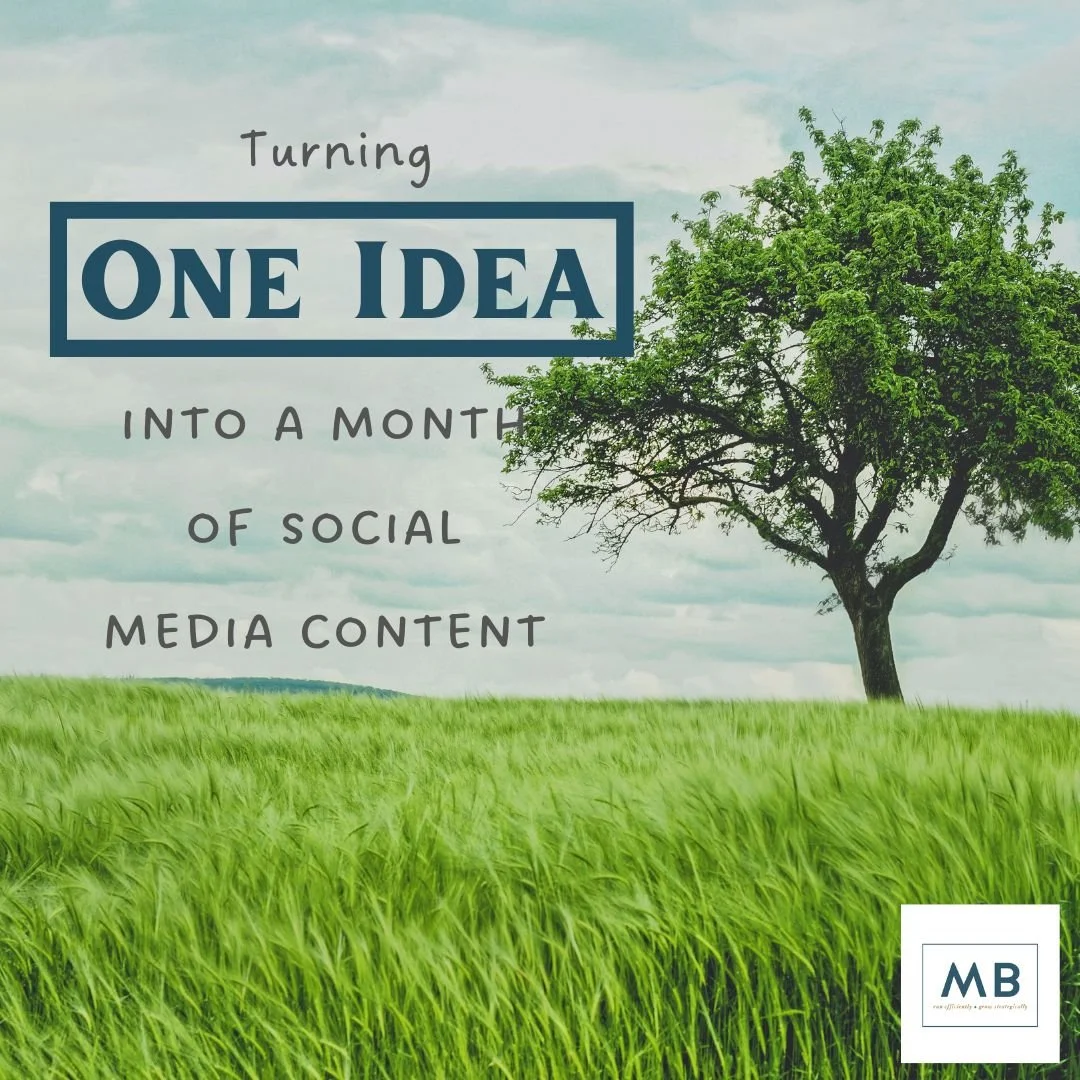 Turning one idea into a month of social media content.