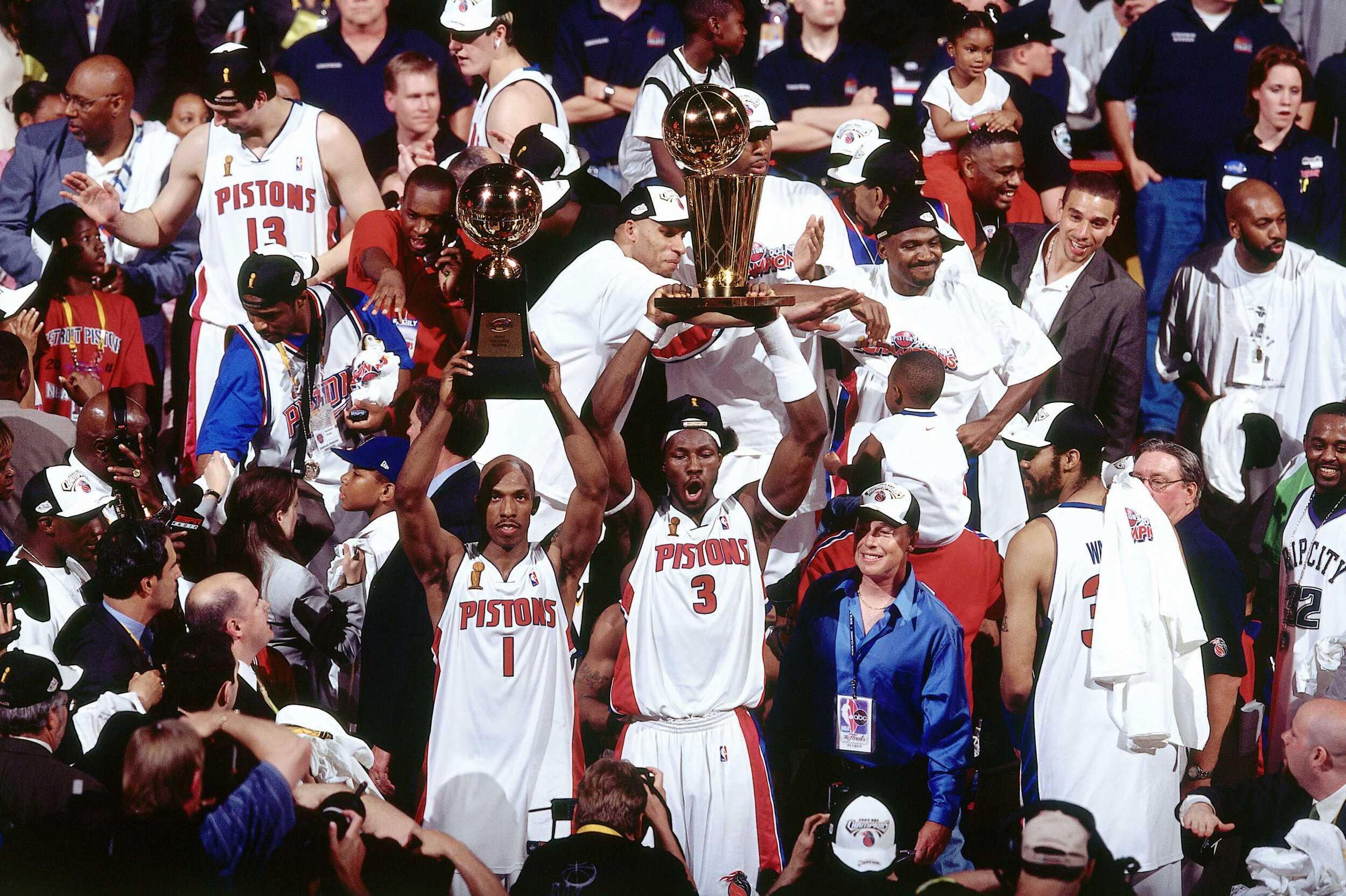  Chauncey Billups and Ben Wallace  Detroit Pistons NBA Champions, 2004 