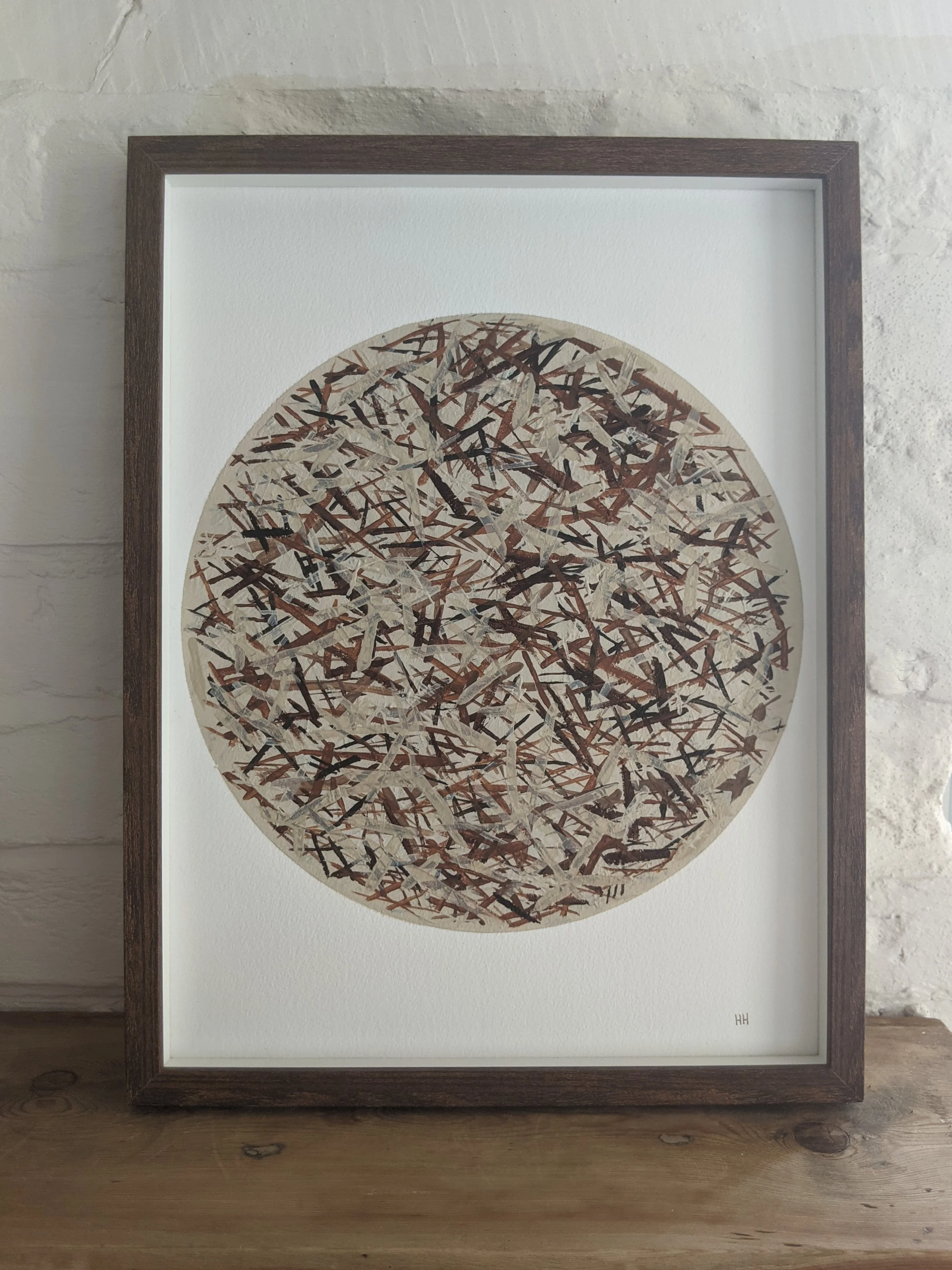 Circle in Brown, Beige and Sienna ~ Please use contact form to inquire