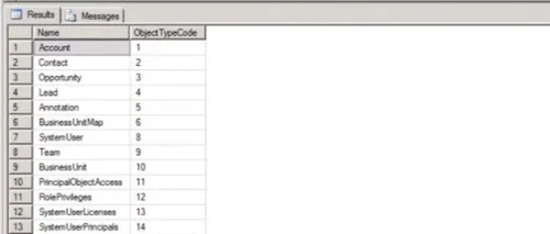How do I get a list of Object Type Codes from Dynamics 365? (On Premise ...