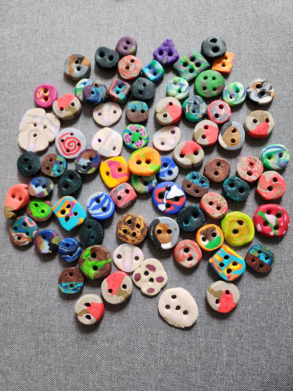 Polymer Clay Buttons — Fleece & Thank Ewe Fiber Worx