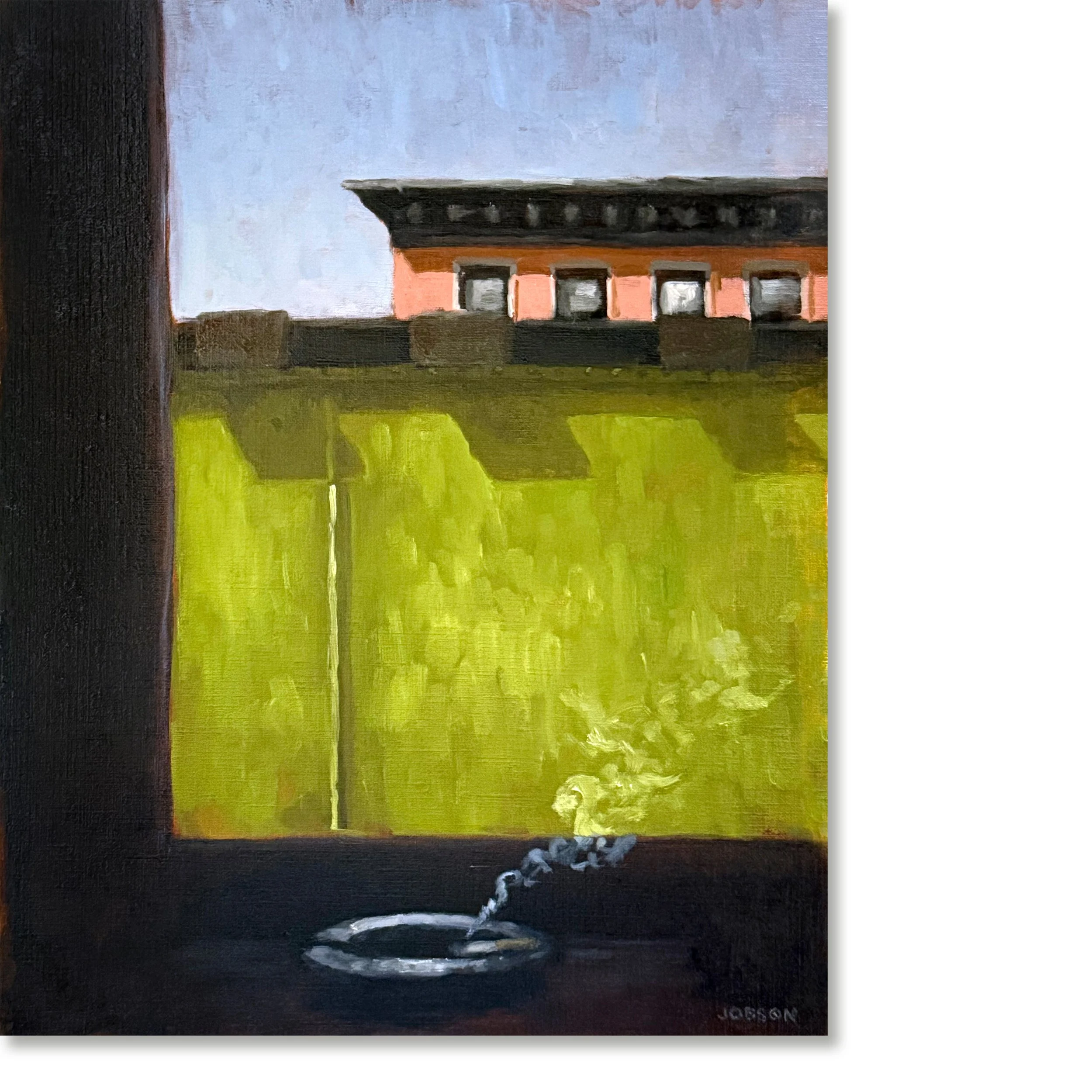 Breakfast on the Boulevard, 11 x 14" Oil on Paper. SOLD