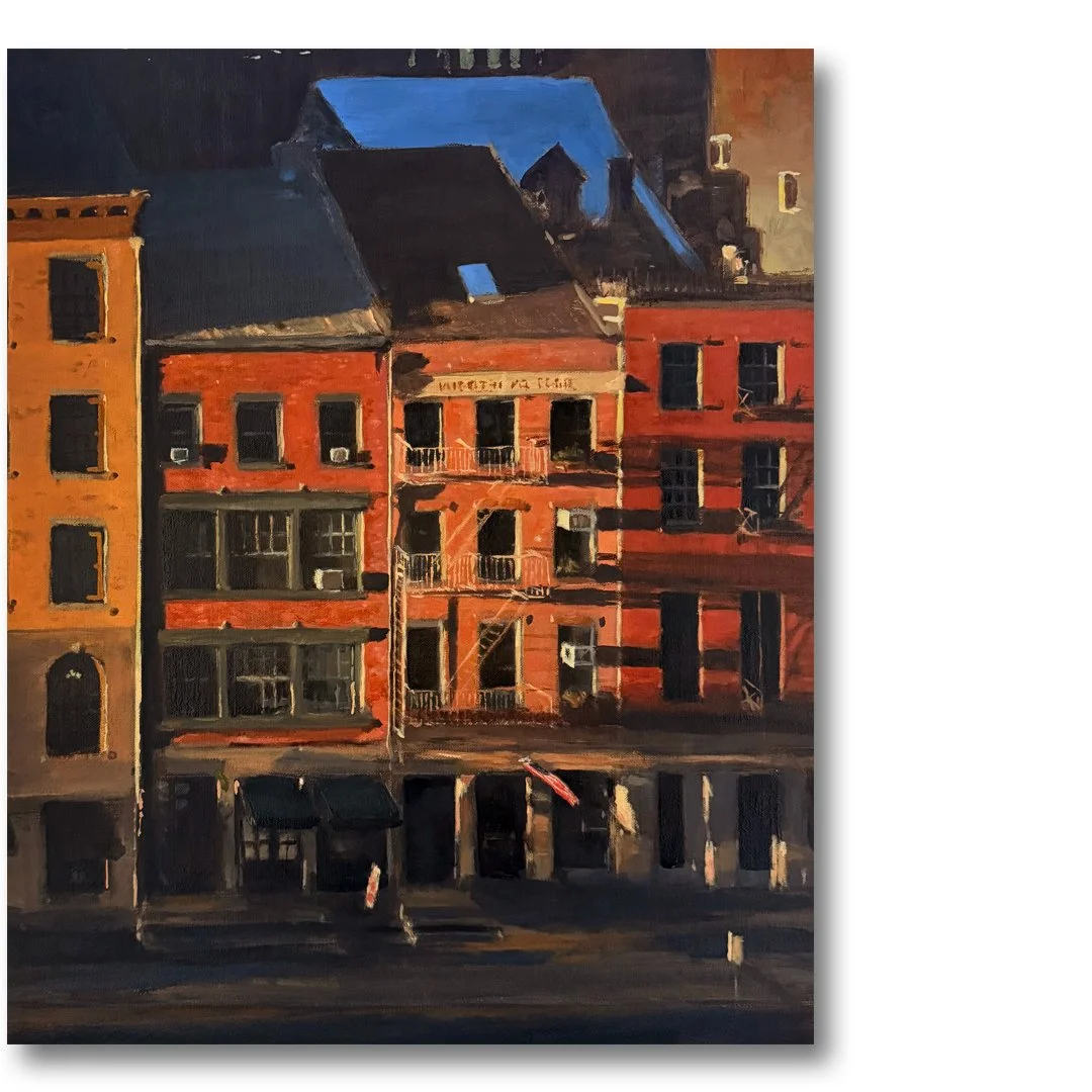 Old Water Street. 20 x 16."  Oil on Panel

