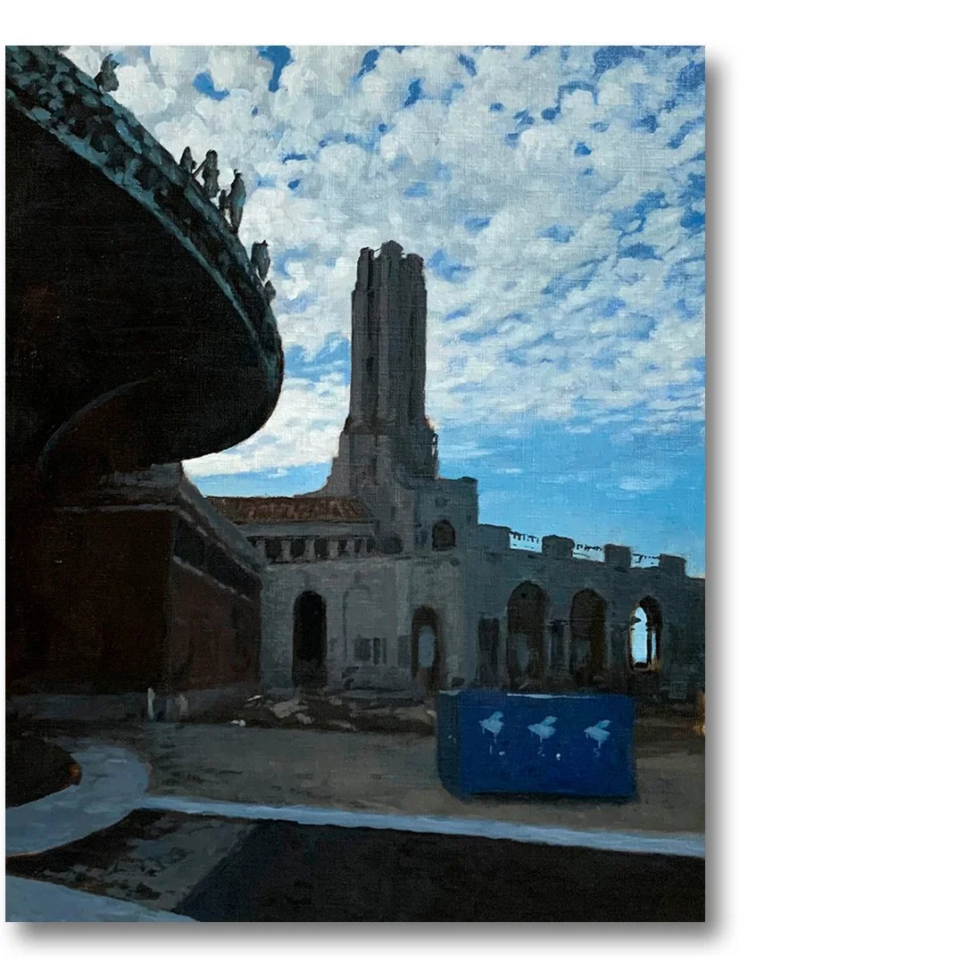 Old Asbury 2 11" x 14" Oil on canvas paper. $350.