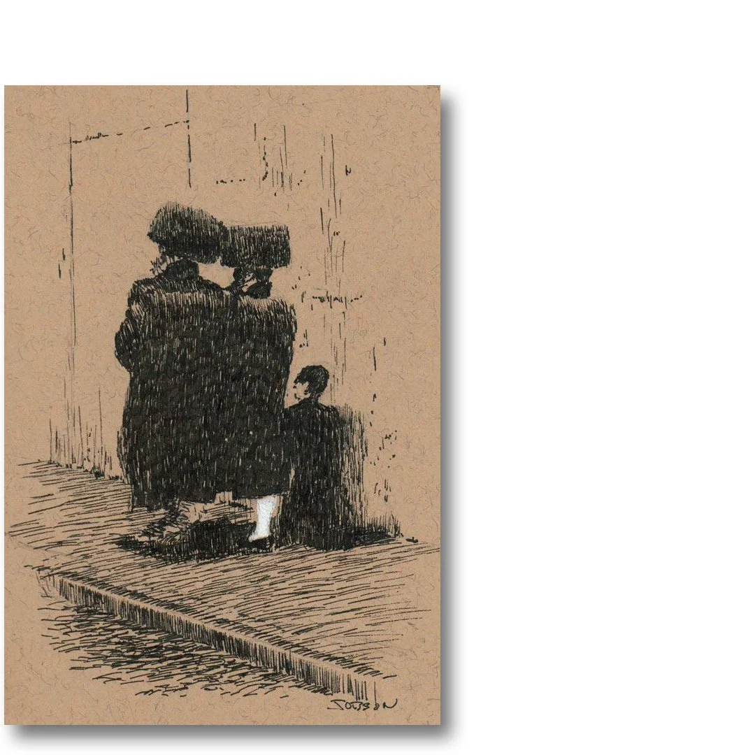 Williamsburg Ink Study, 6 x 9" Ink on Paper SOLD