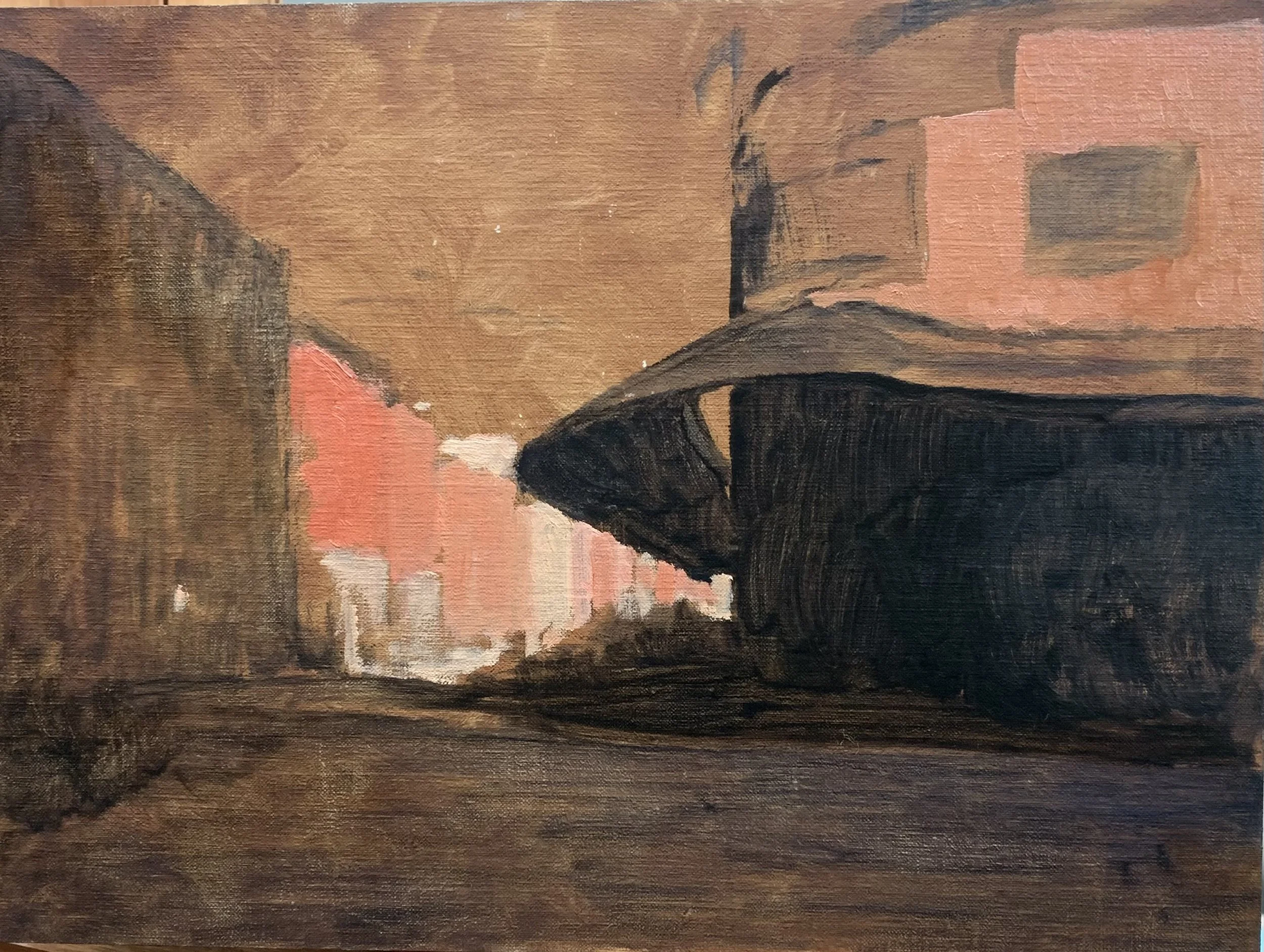 Underpainting of South Street corner