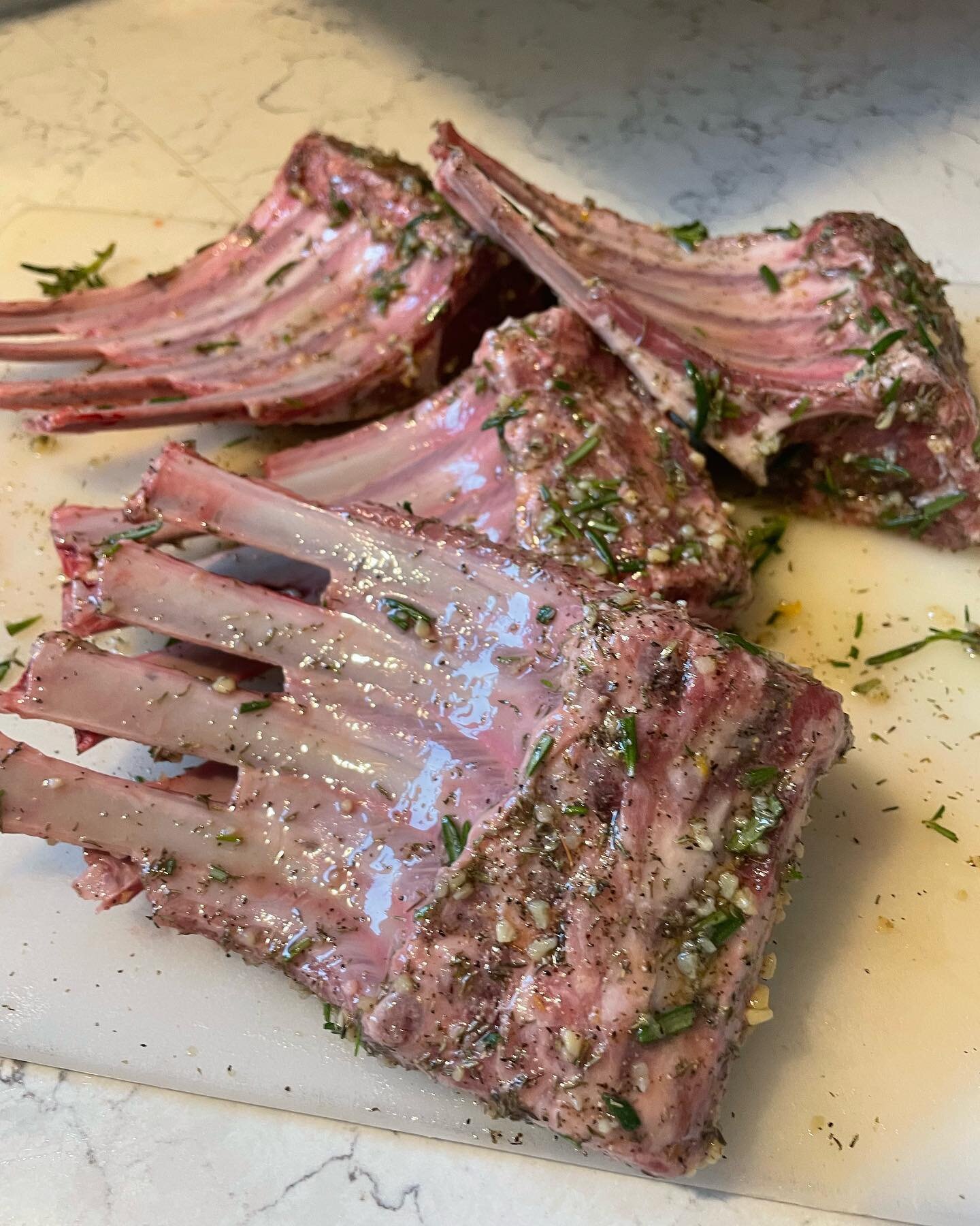 Spring menu highlight: Roasted Rack of Lamb with Garlic Fingerling Potatoes &amp; Asparagus. Had a wonderful time serving up some Sonoma seasonal bounty to three delightful couples visiting wine country from Georgia. 
.
#farmtotable #farmtofork #sono