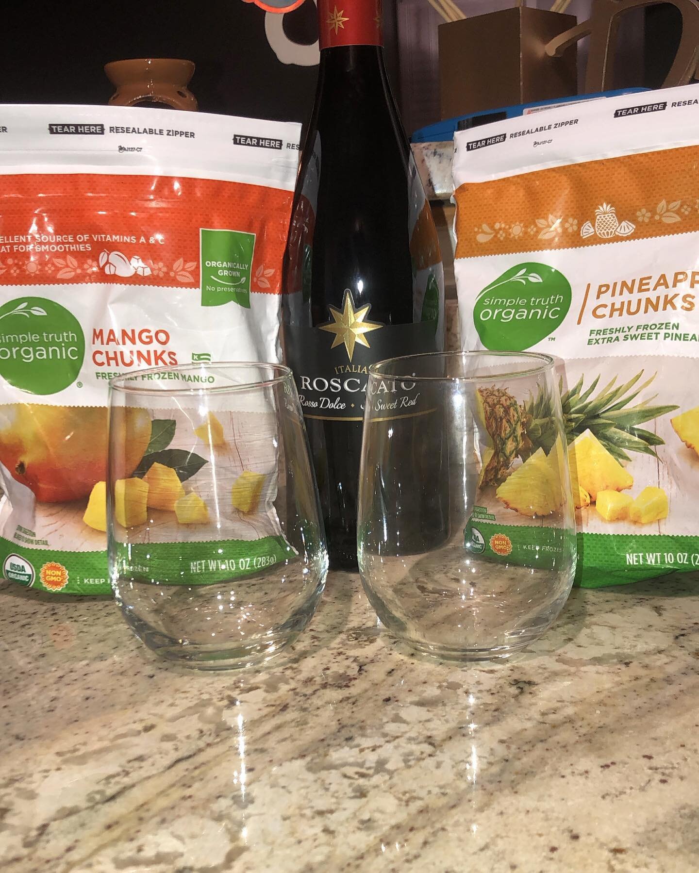 Sangria&rsquo;s with the girls! This Sangria took less than 3mins to prepare. Frozen Mango and Pineapple chunks with Roscato Sweet Red. #richbitchsnacks #foodblogger #drinkswiththegirls #delicious #food #foodporn #yum #instafood #yummy #amazing #inst