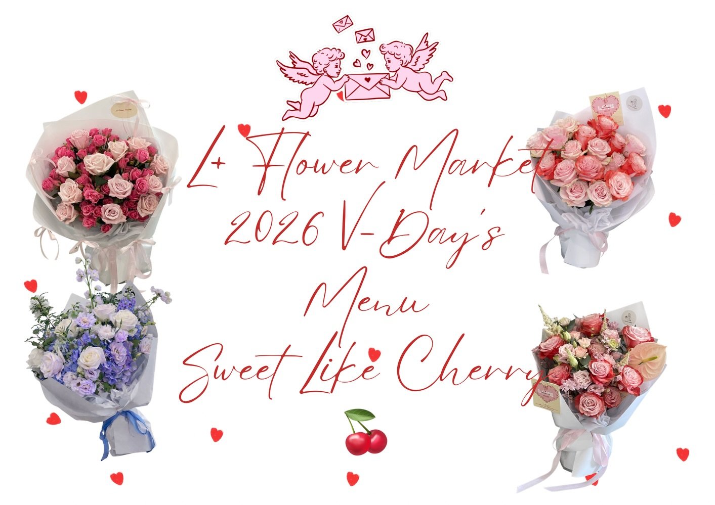 💌L+ Valentine&rsquo;s Day Menu 2026 | Pre-
orders now open

Our 2026 V-Day&rsquo;s collection is here - 

🍒Cherry Kiss
🌸Cherry Cream
🫐Ice Berry Kiss
🍓Raspberry Crush

- made to feel sweet, romantic, and a little
addictive.

Prefer something clas